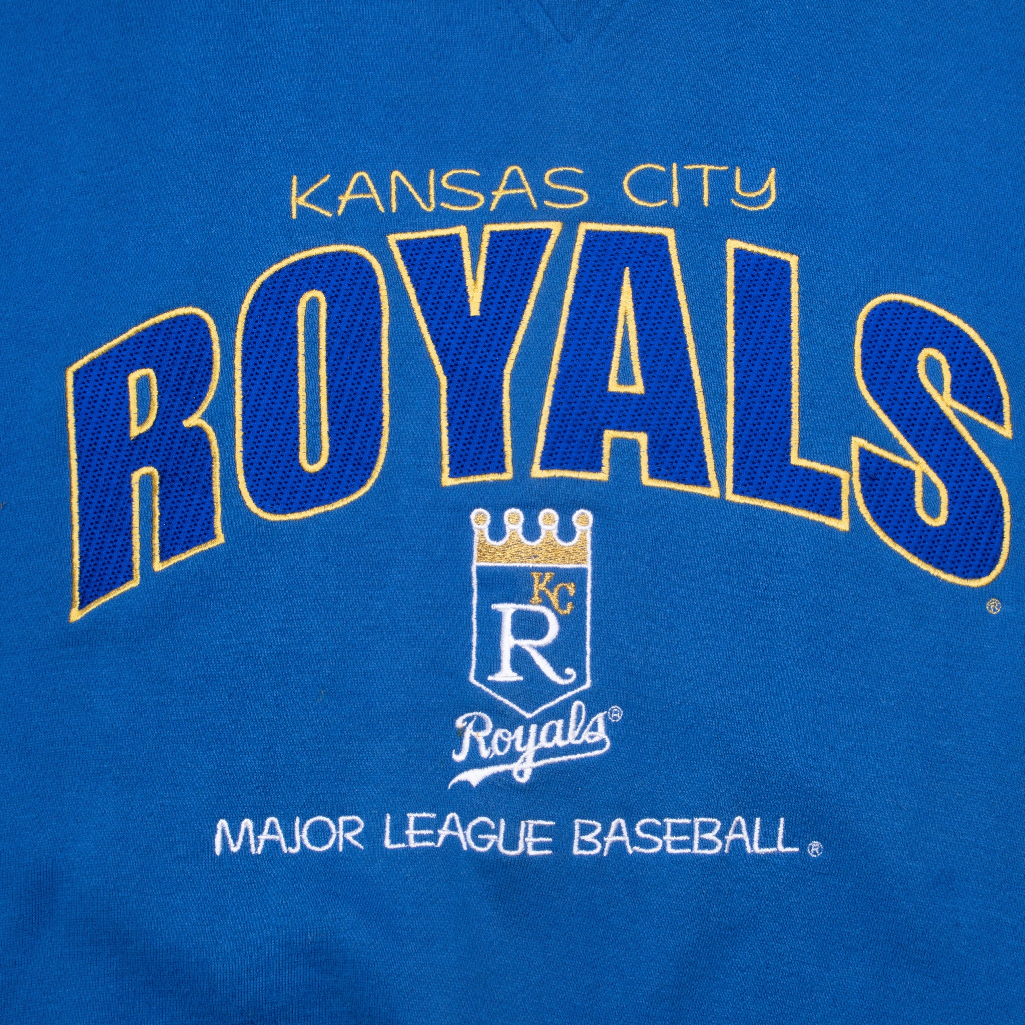 Vintag Mlb Kansas City Royals Embroidered 1990S Sweatshirt Size Large