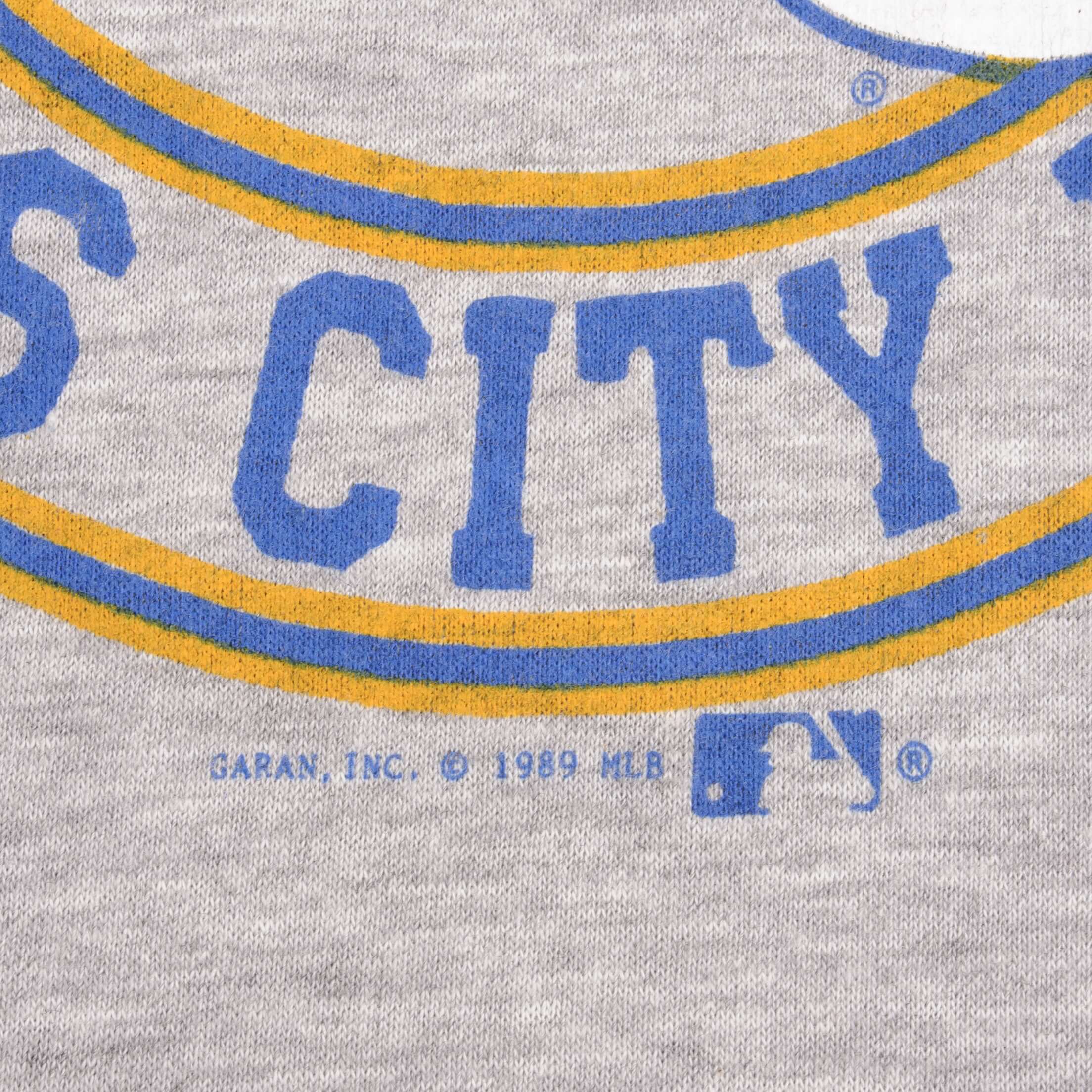 Vintage MLB Kansas City Royals 1989 Tee Shirt Size Large Made In USA With Single Stitch Sleeves