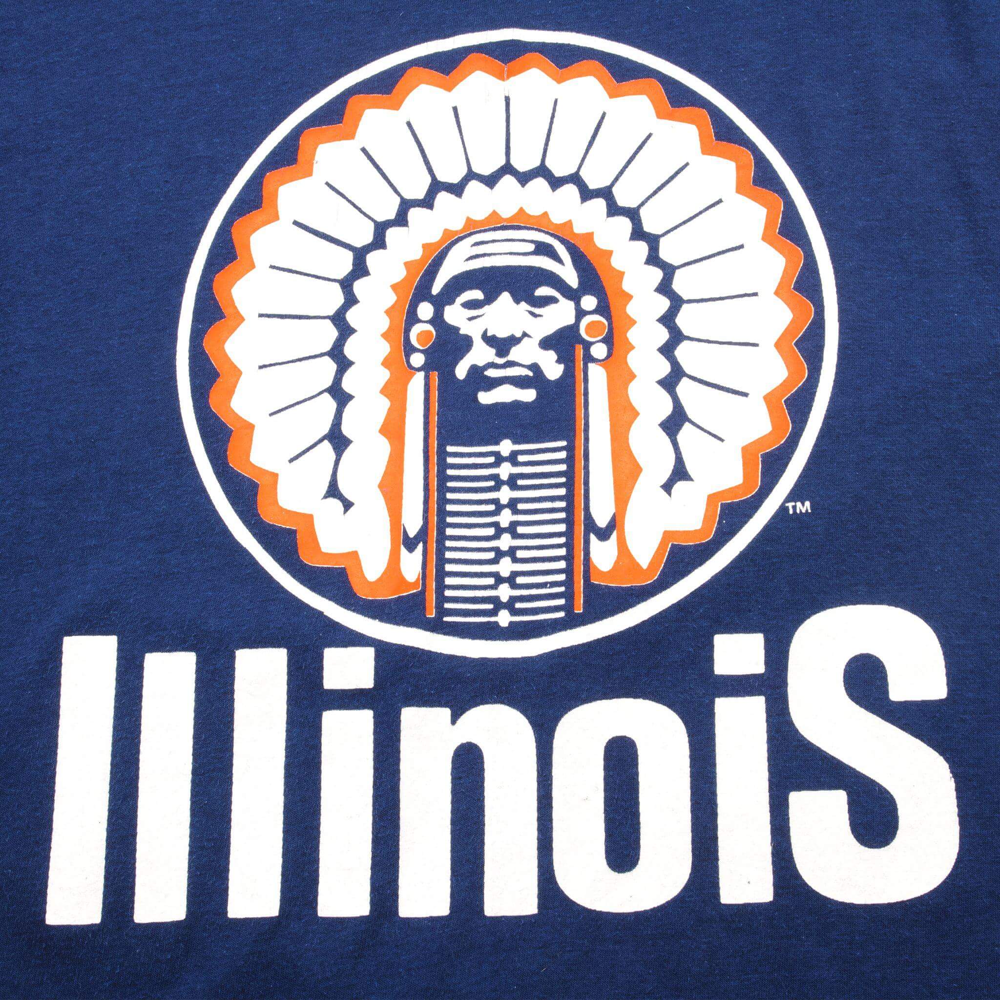 VINTAGE UNIVERSITY OF ILLINOIS TEE SHIRT SIZE LARGE MADE IN USA