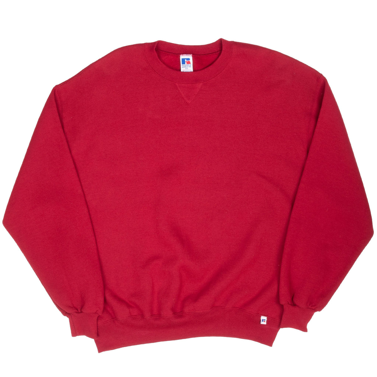 Vintage Russell Athletic Blank Red Sweatshirt 1990S Size 2Xl Made In Usa