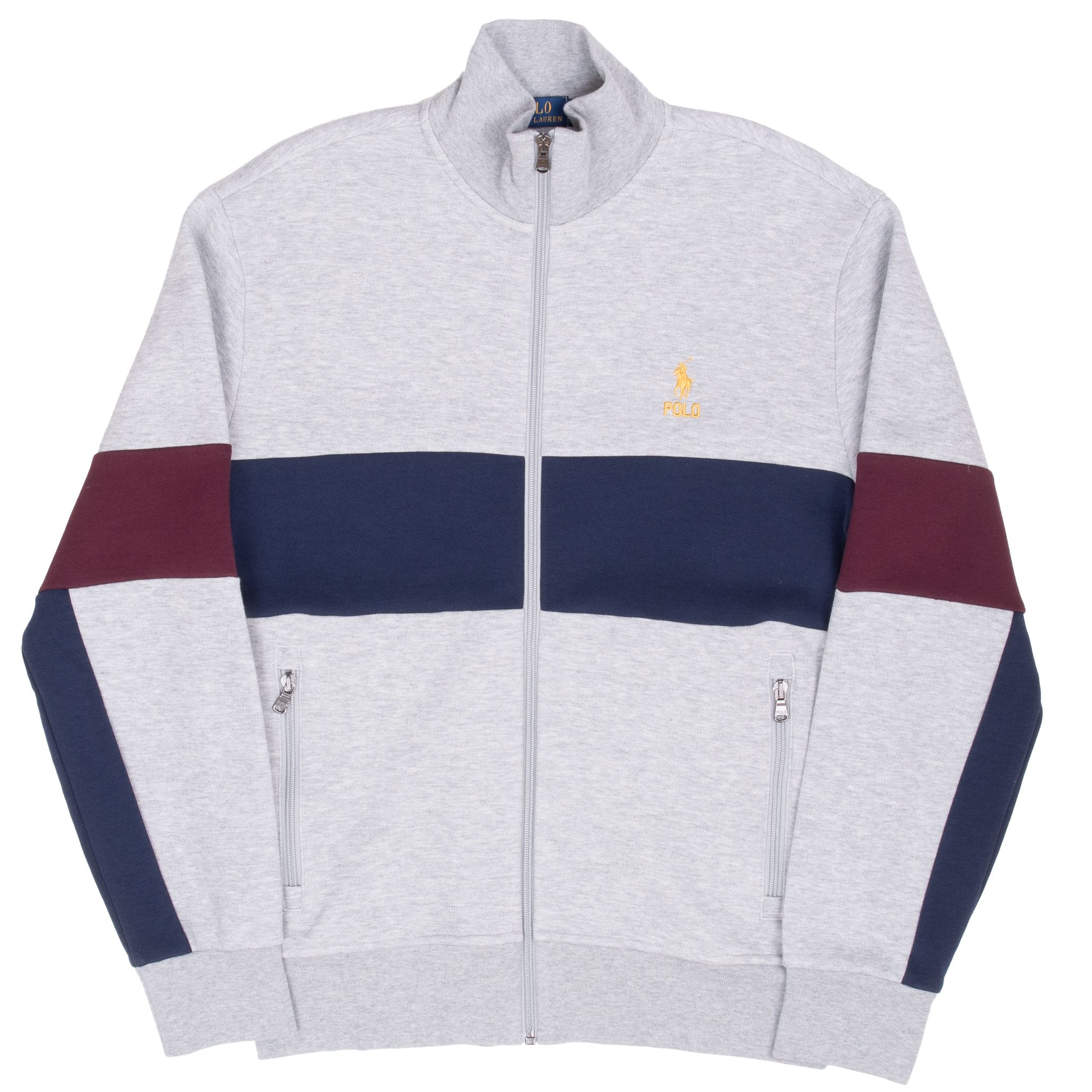 Vintage Polo Ralph Lauren Grey Zip Up Jacket 1990S Size Small