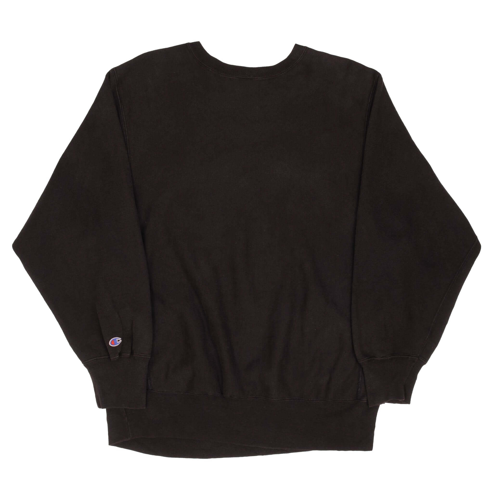 Vintage Champion Reverse Weave Black Sweatshirt 1980S Size Xl Made In USA