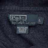 Vintage Polo Ralph Lauren Blue 1990S Hoodie Sweater Size Large