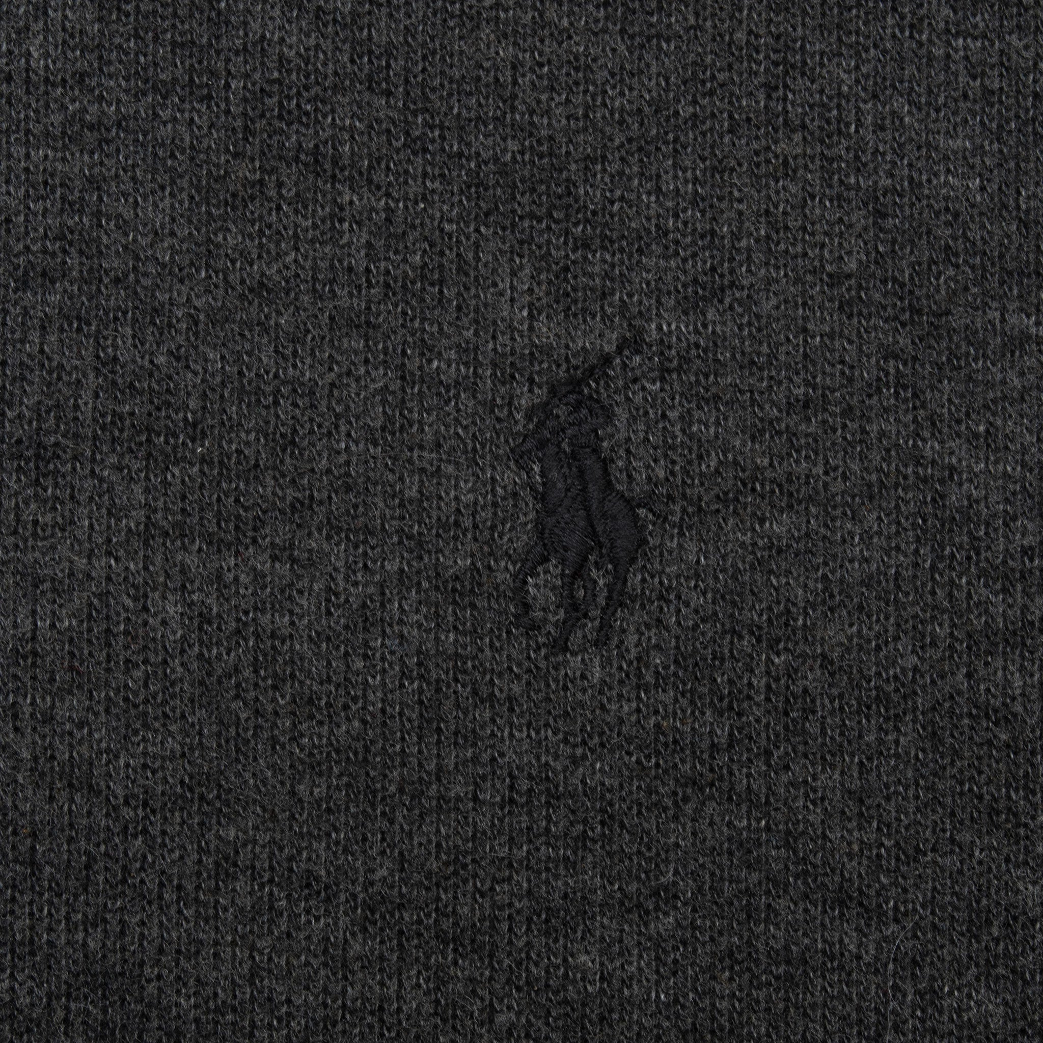 Vintage Polo Ralph Lauren Dark Grey Quarter 1/4 Zip Sweater 1990S Size Large