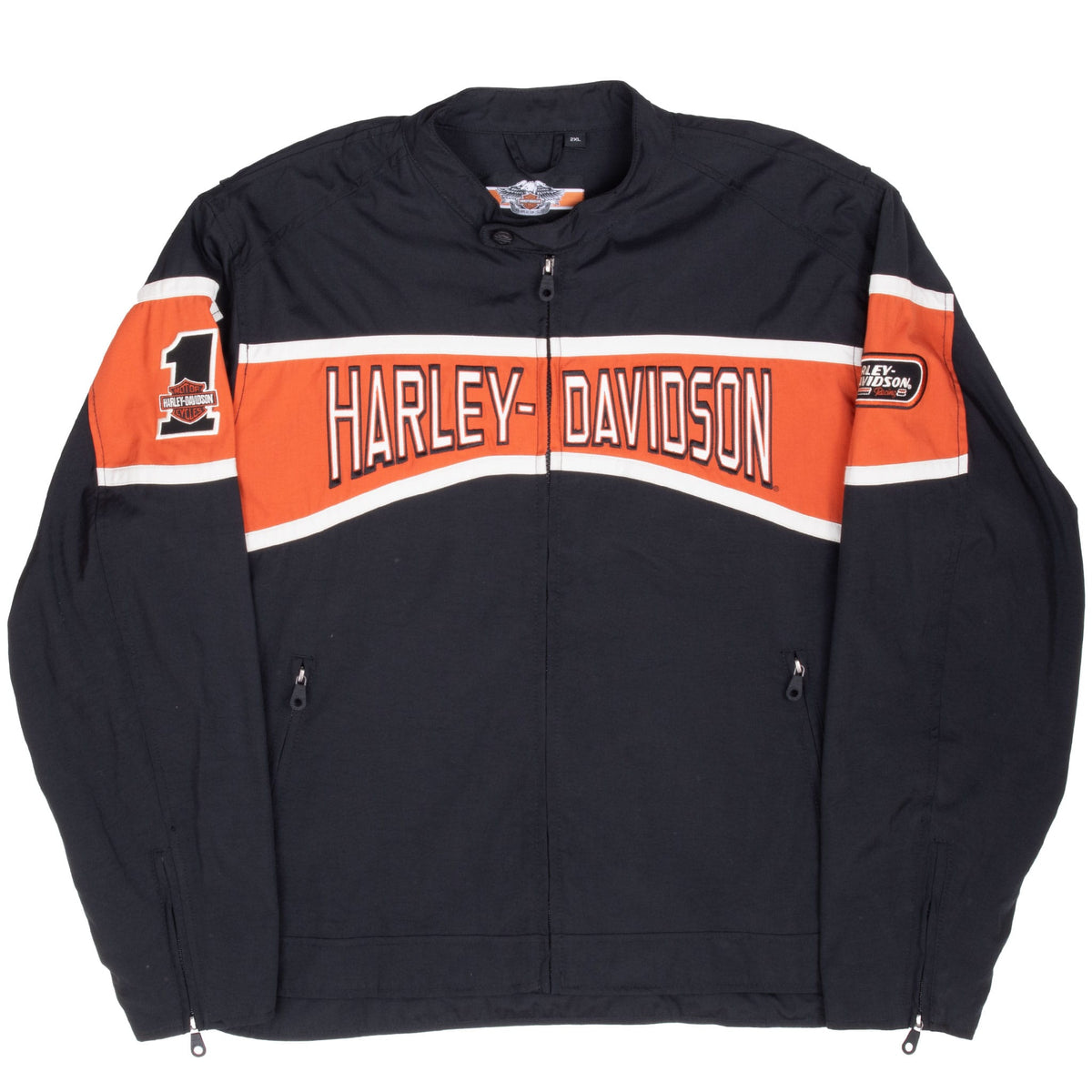 Vintage Harley Davidson Racing Windbreaker Jacket Size 2XL