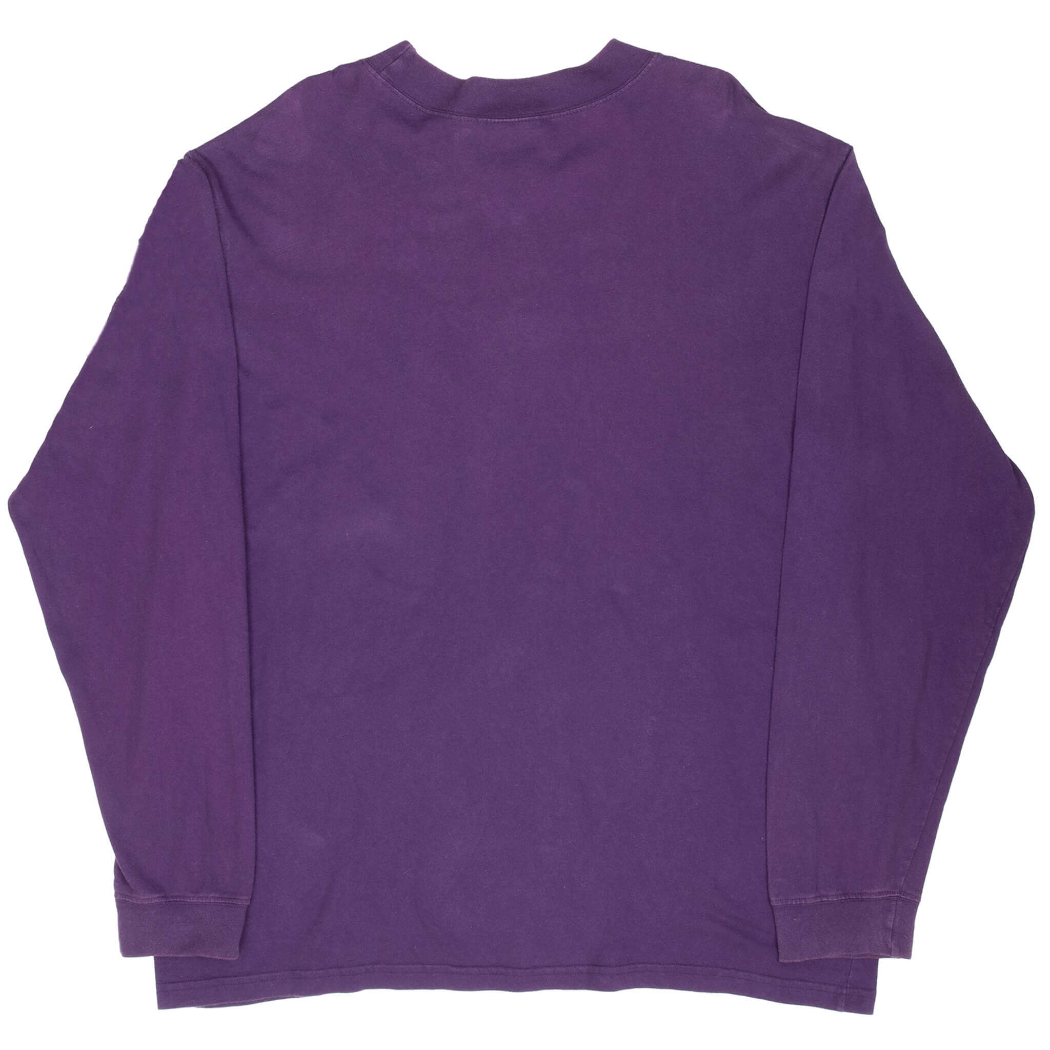 Vintage Adidas Long Sleeve Turtle Neck Purple Tee Shirt 1990S Size 2XL Made In Usa