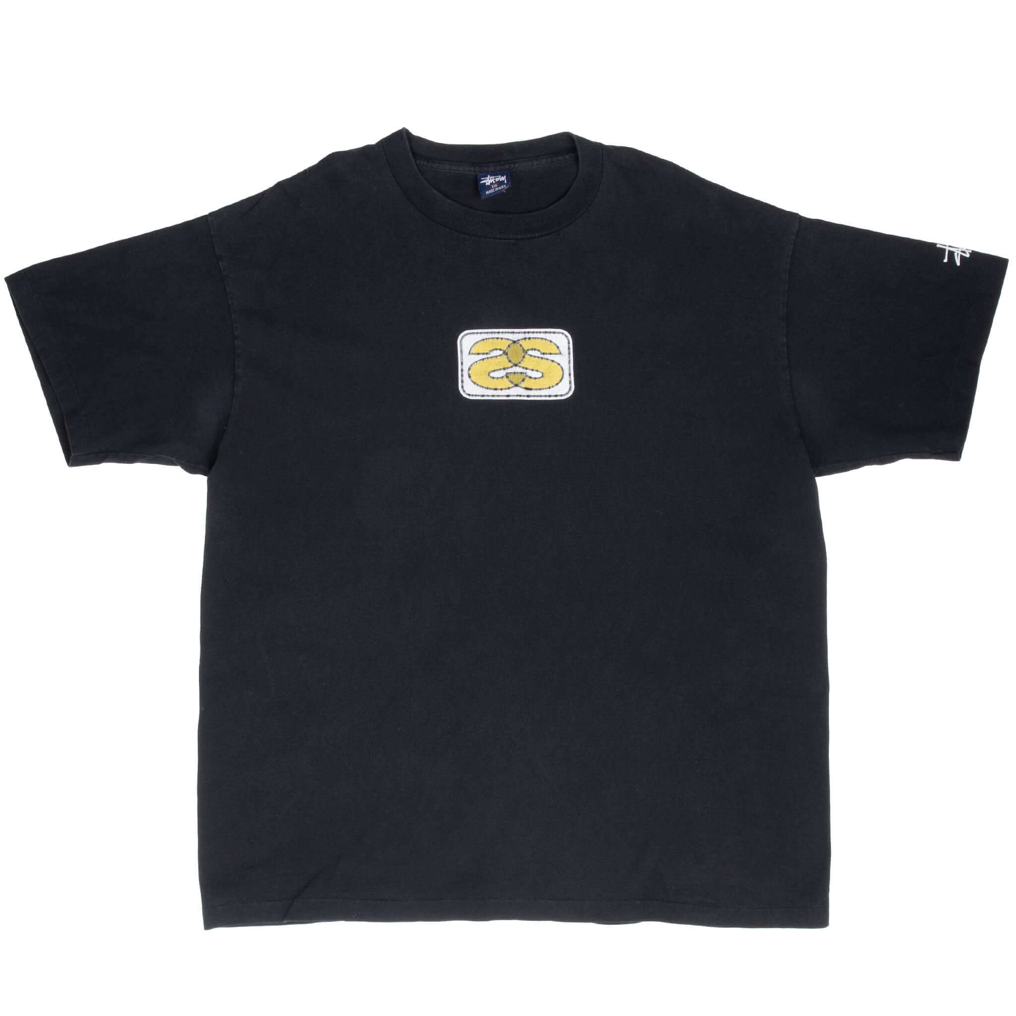 Vintage Stussy Black Tee Shirt 1990S Size 2XL Made In Usa