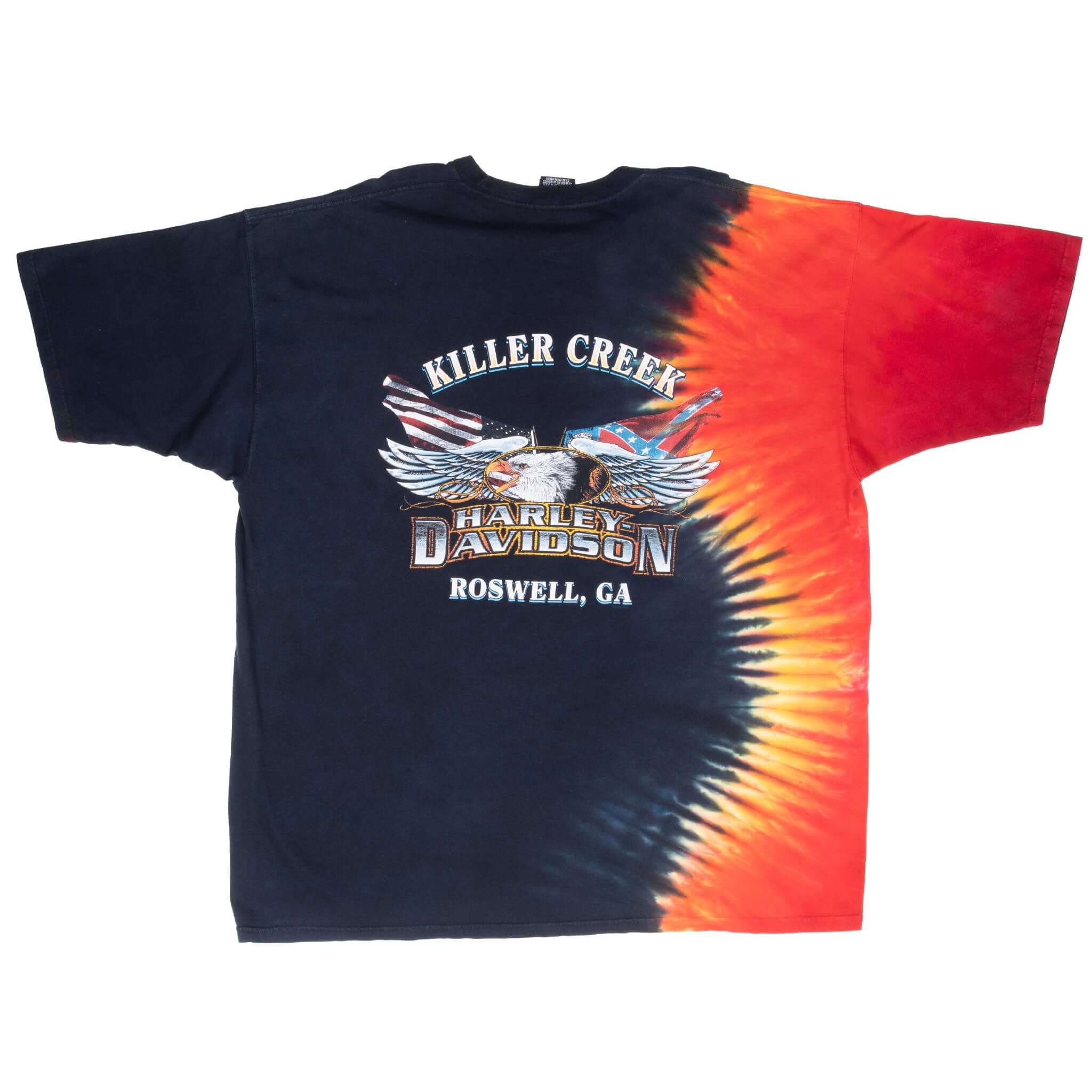 Vintage Tie Dye Harley Davidson 2000 Tee Shirt Size 2XL Made In Usa