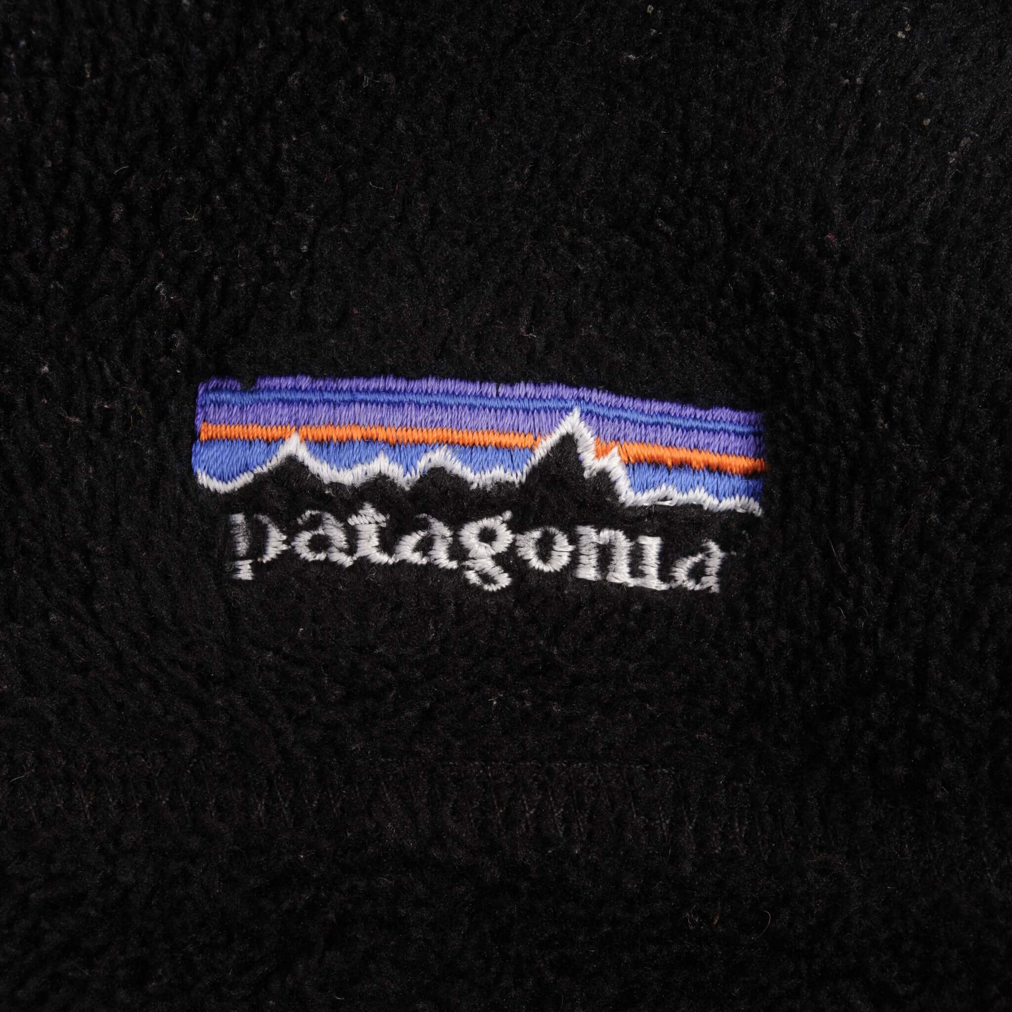 Vintage Patagonia R4 Black 1990S Fleece Jacket Size Medium Made In Usa