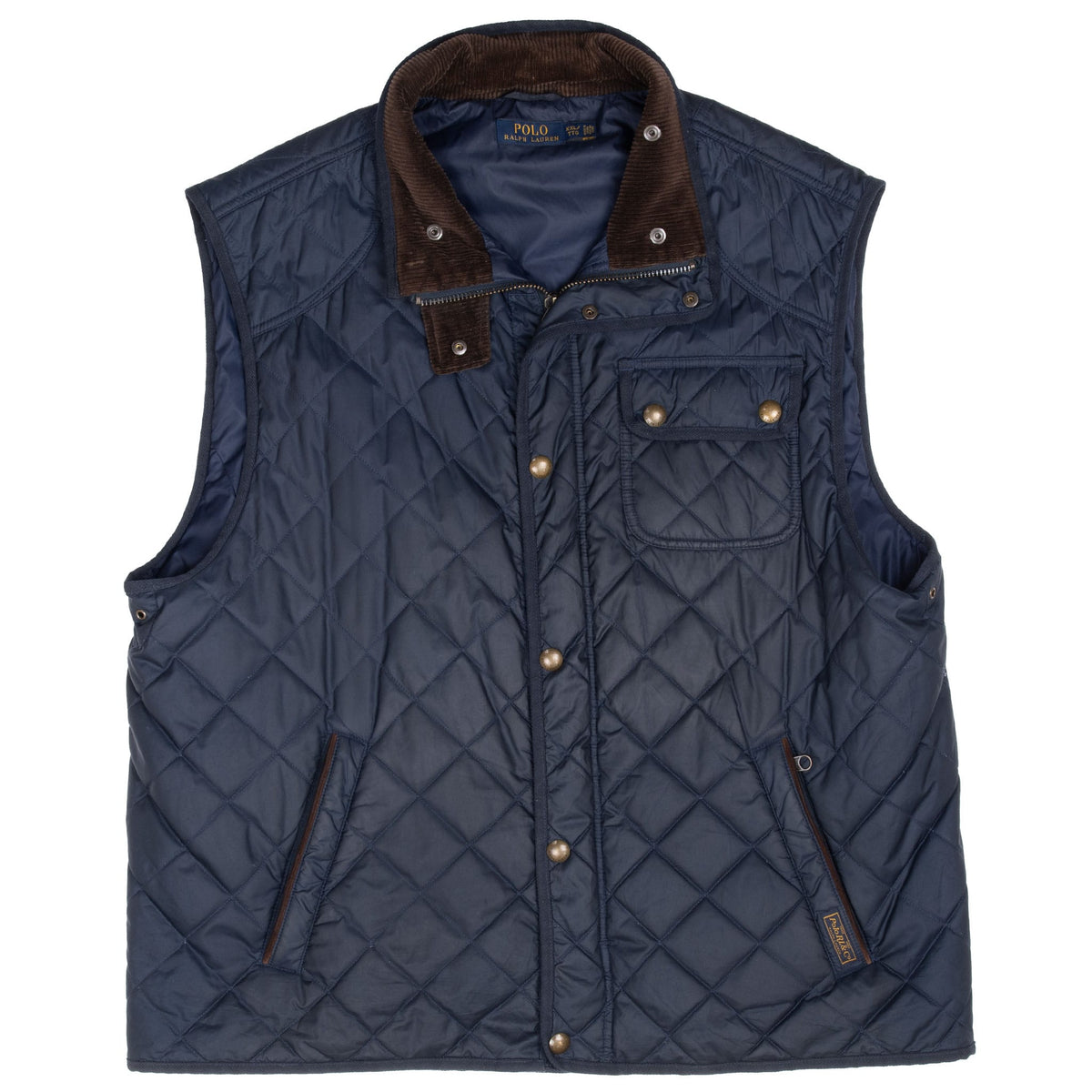 Vintage Polo Ralph Lauren Blue Quilted Vest Jacket Size 2XL