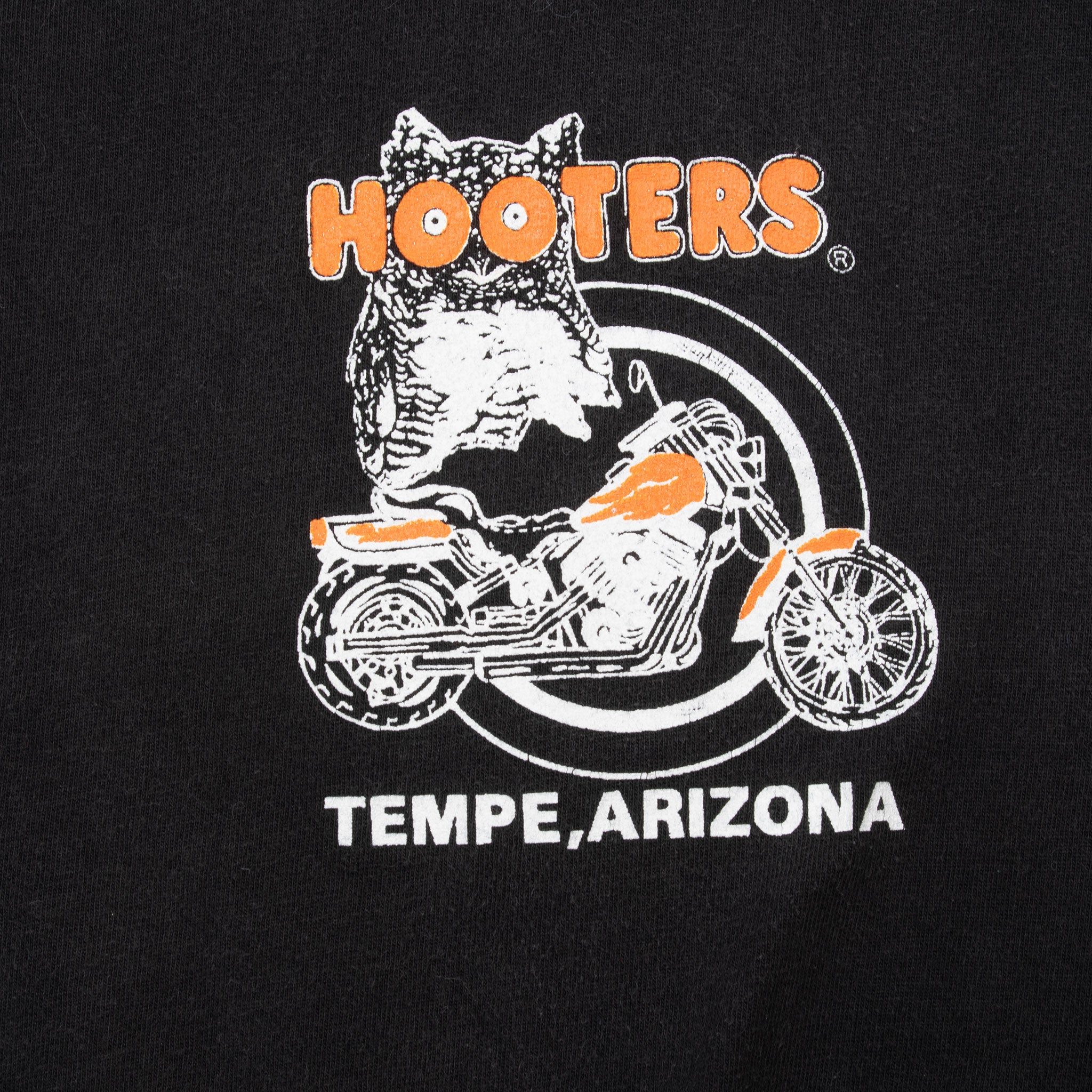 Vintage Hooters Hog Go Wild Biker Tempe Arizona 1990S Tee Shirt Size Large