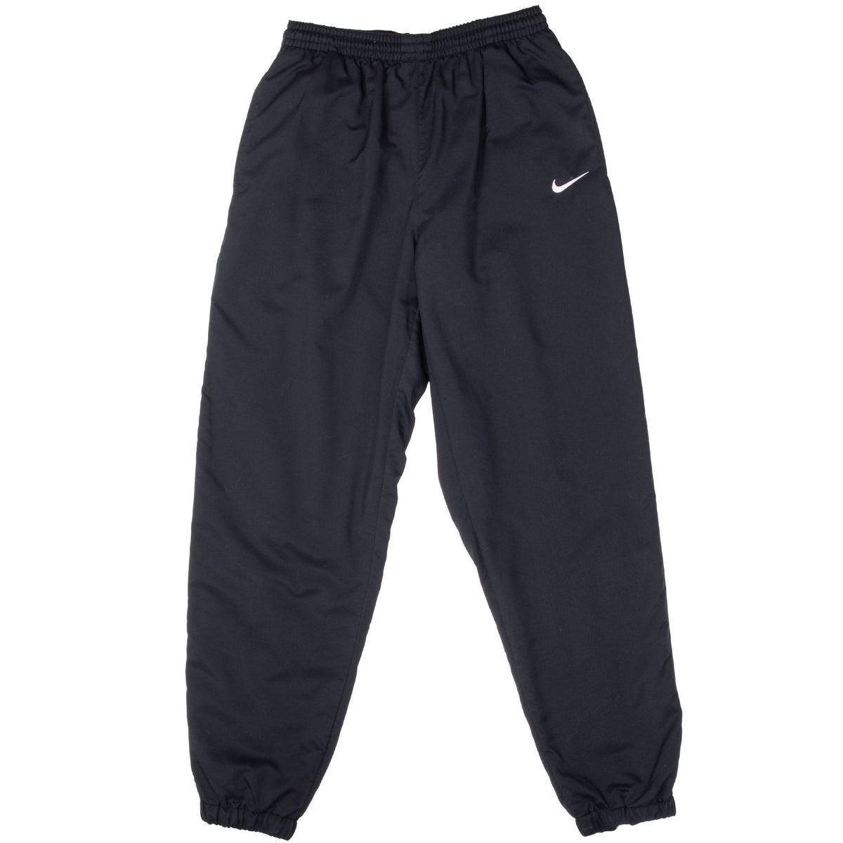 Vintage Nike Classic Swoosh Black Track Pants 2000S Size Medium