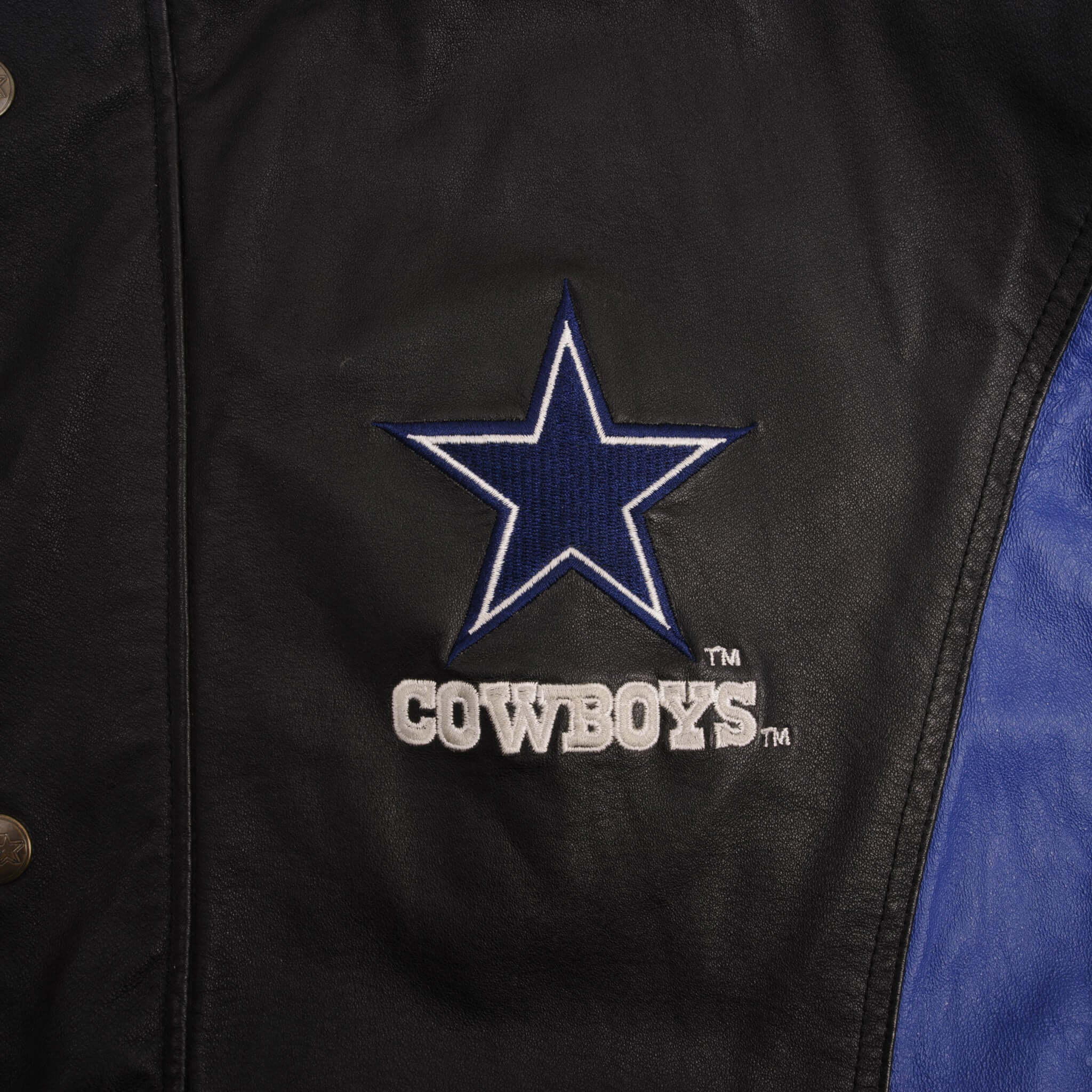 Vintage Nfl Dallas Cowboys Leather Jacket 1990S Size XL