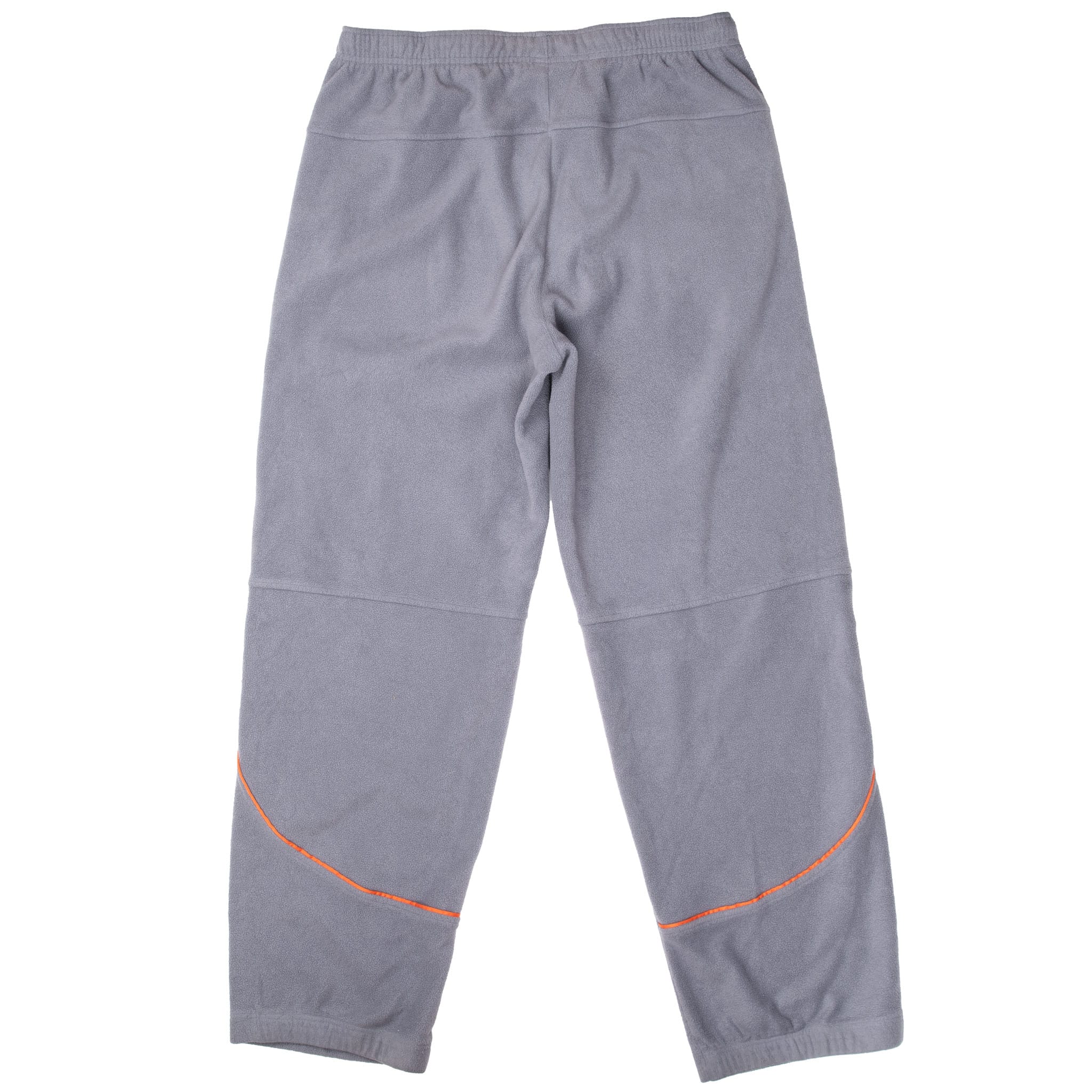 Vintage Nike Classic Swoosh Grey Orange Fleece Track Pants 2000S Size XL