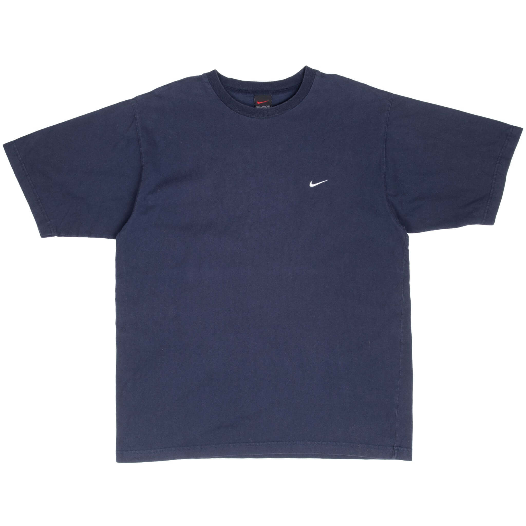 Vintage Nike Classic Swoosh Navy Blue Tee Shirt 1990S Size Large