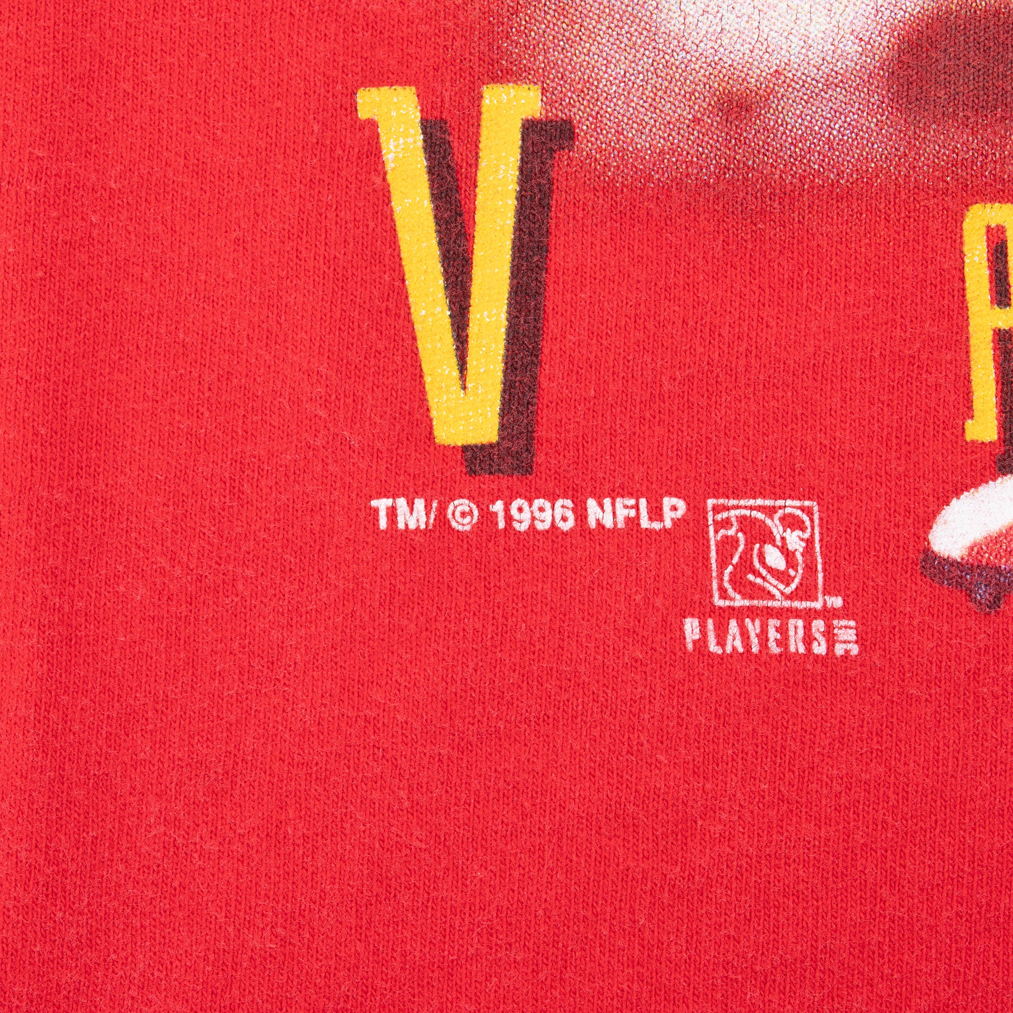 Vintage Nfl Kansas City Chiefs Tamarich Vanover 1996 Tee Shirt Size Large Made In Usa With Single Stitch Sleeves