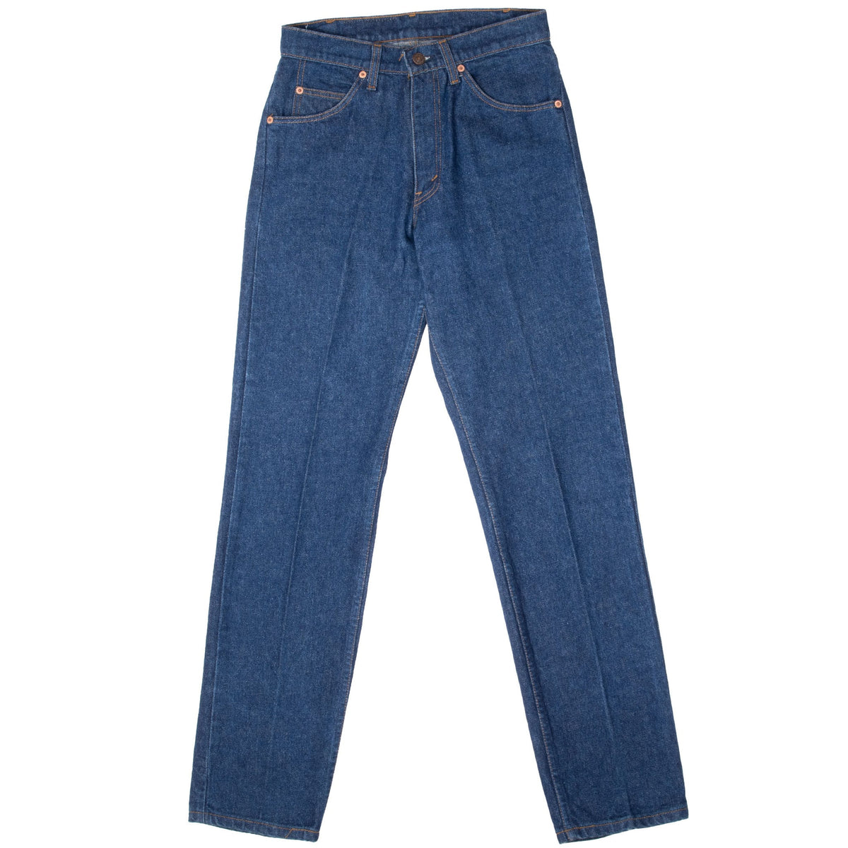 Beautiful Vintage Levis 517 Indigo Dark Wash Orange Tab Jeans 1980S Size 29X33 Made In Usa
Size On Tag 29X34 Actual Size 29X33