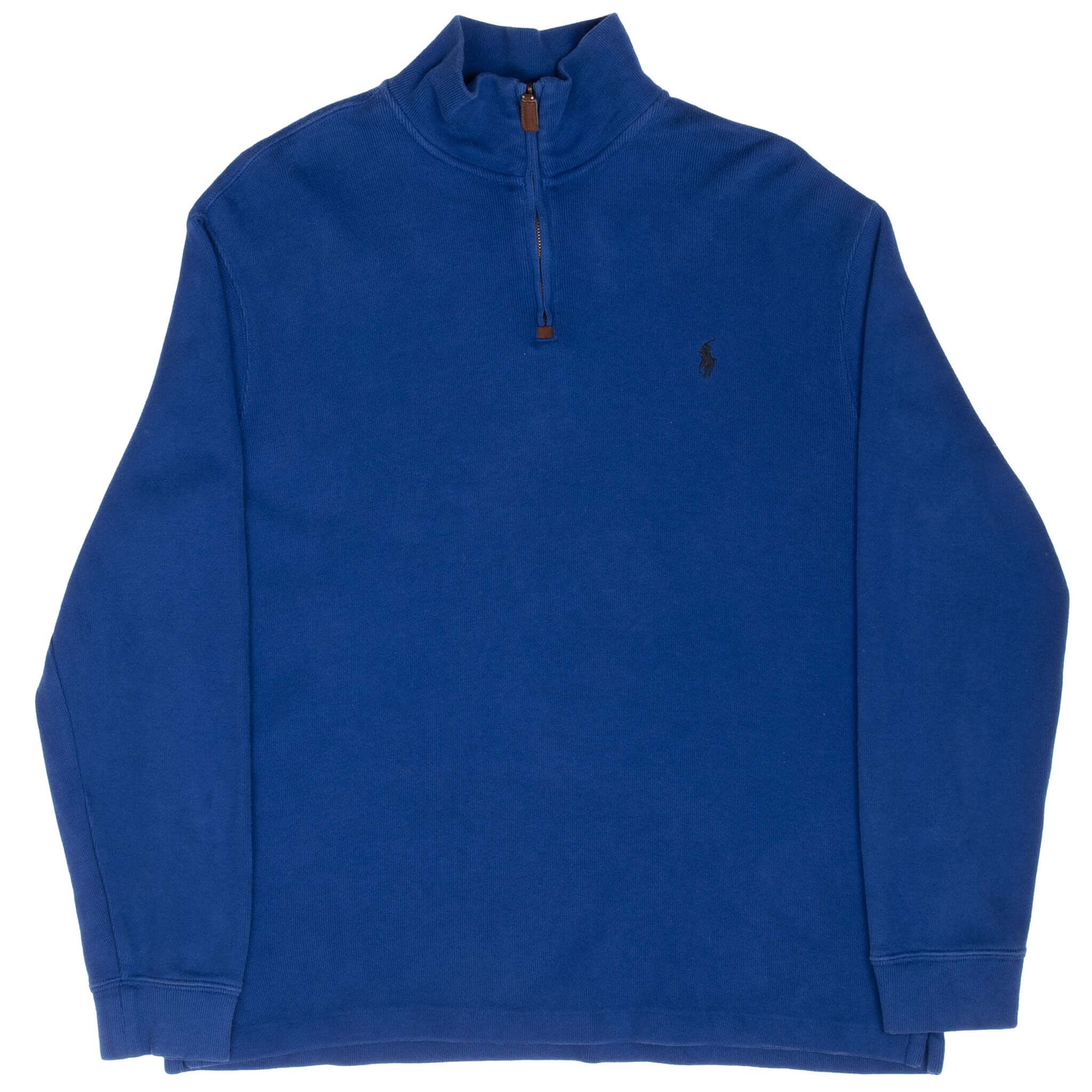Vintage Polo Ralph Lauren Blue Quarter 1/4 Zip Sweater Size Large