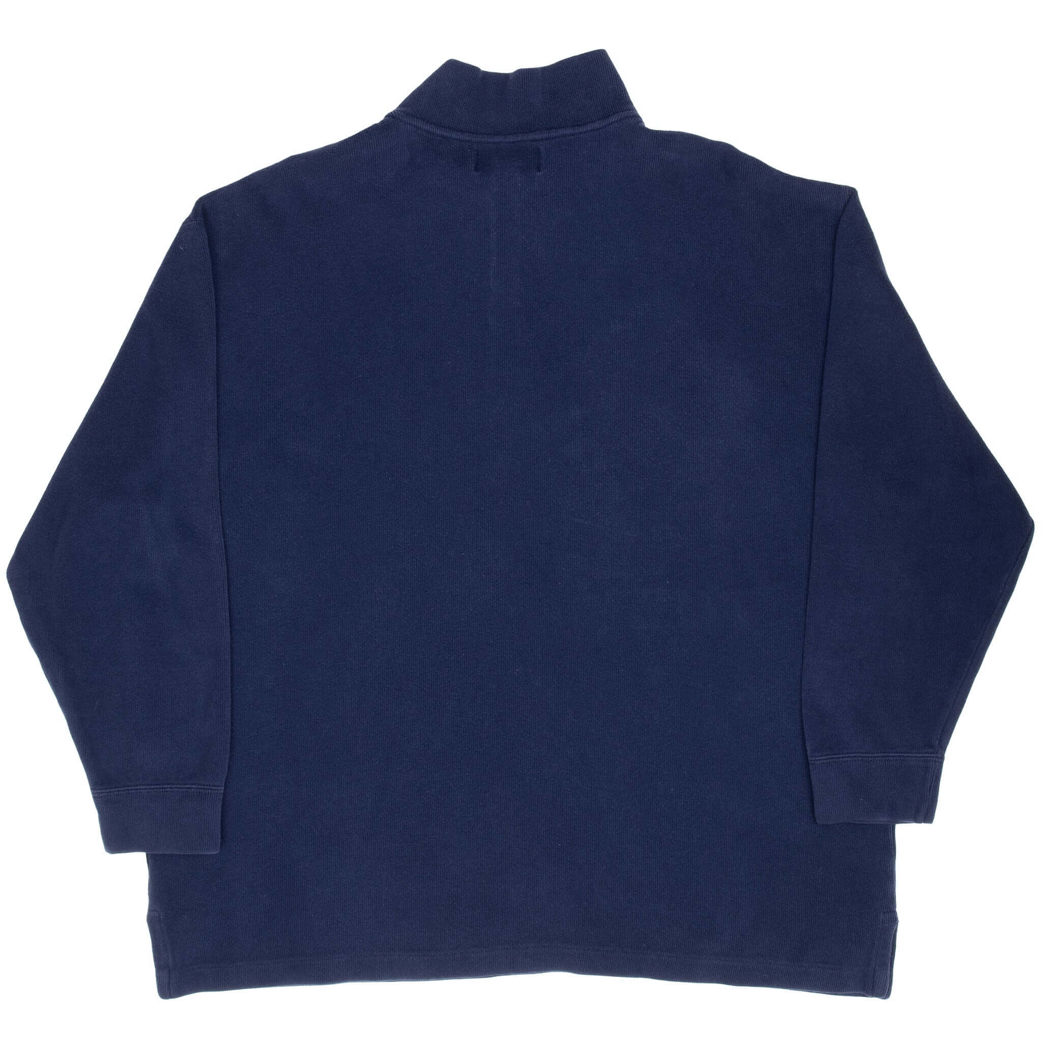 Vintage Polo Ralph Lauren Navy Blue Quarter 1/4 Zip Sweater 1990S Size 2XL Big