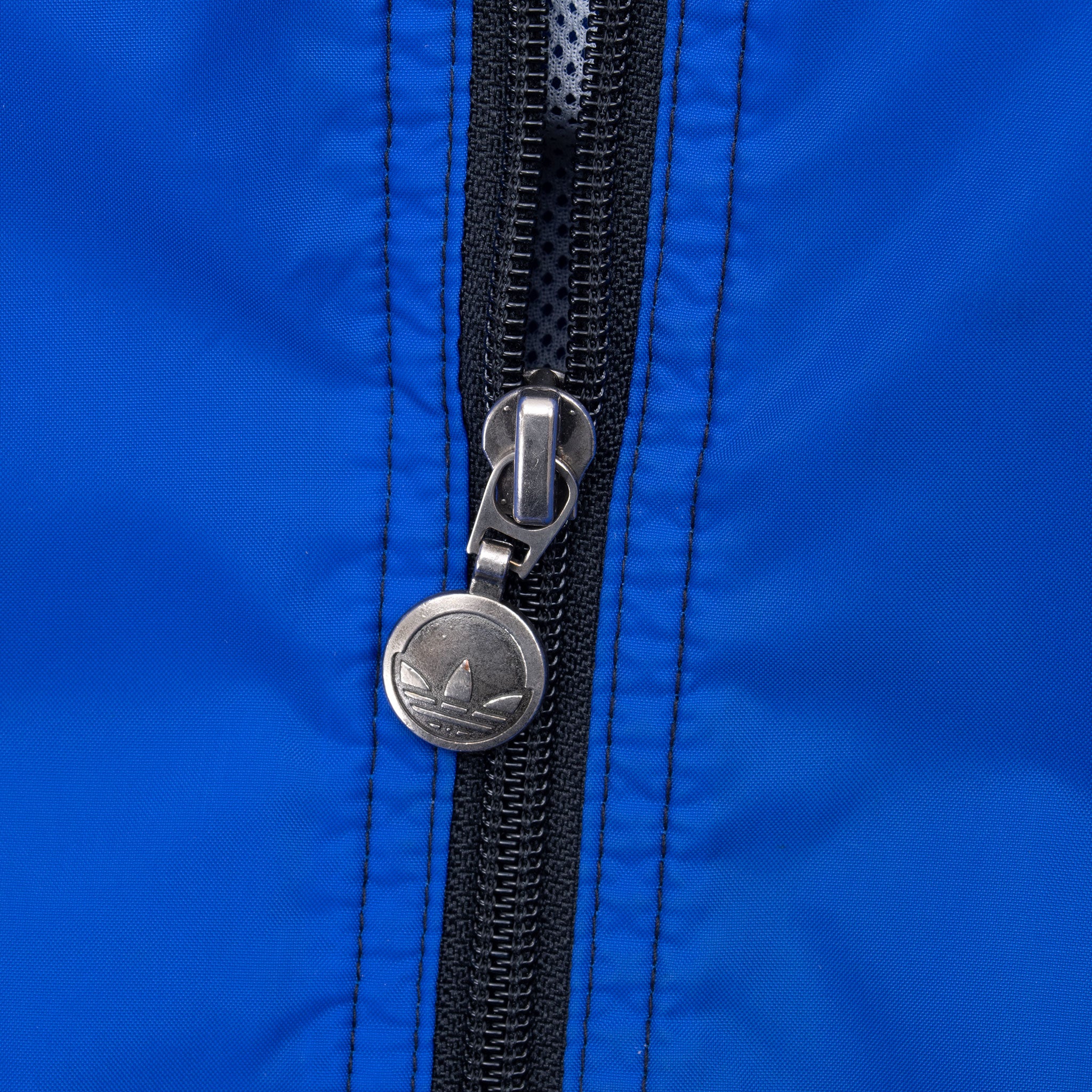 Vintage Adidas Blue White Black 1990S Windbreaker Jacket Size XL