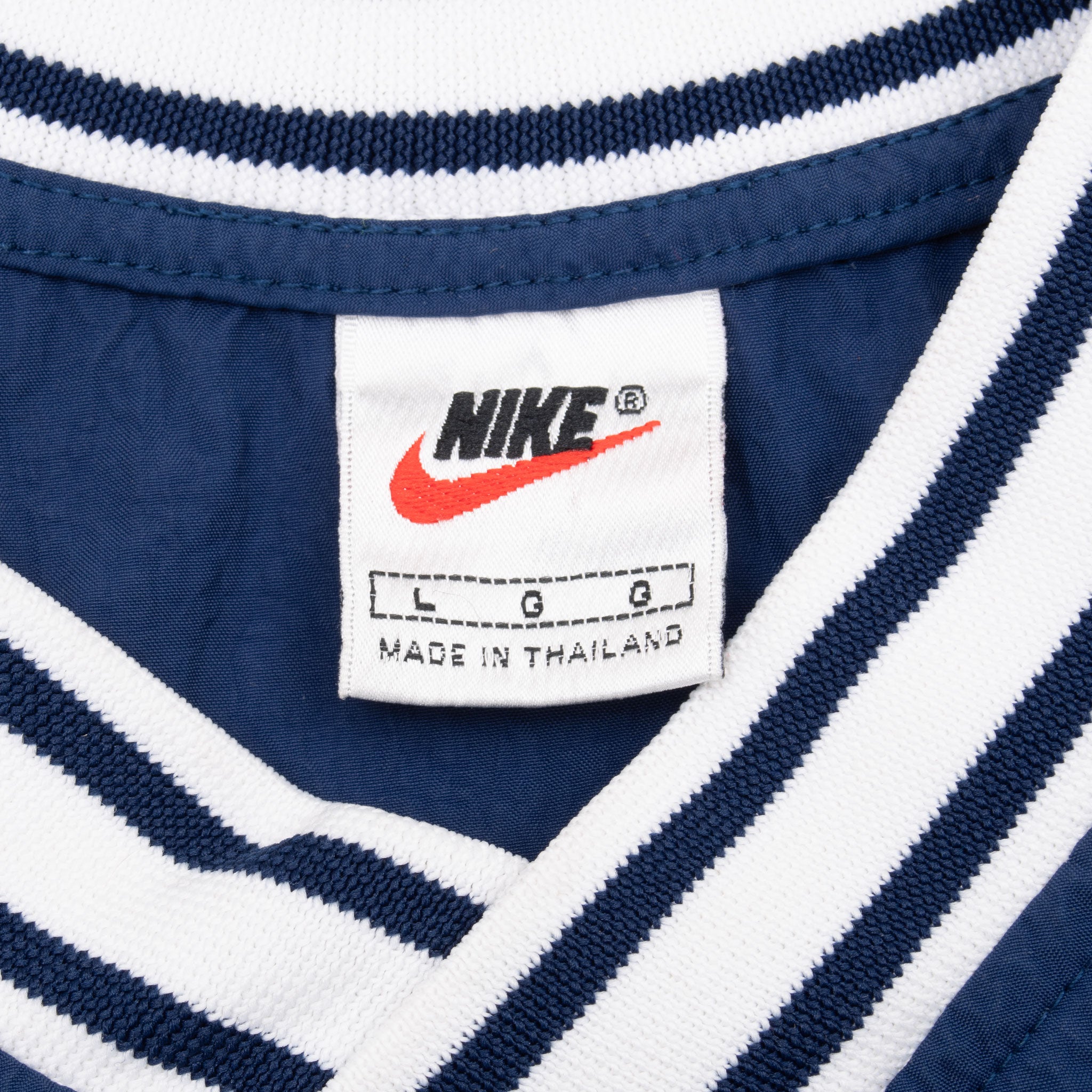 Vintage Nike Classic Swoosh Navy Blue Pullover Windbreaker Jacket 1990S Size Large