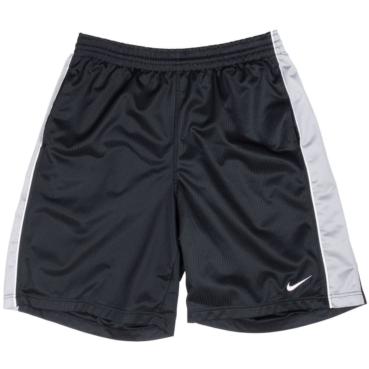 Vintage Nike Swoosh Black And Grey Basketball Shorts 2000S Size Large