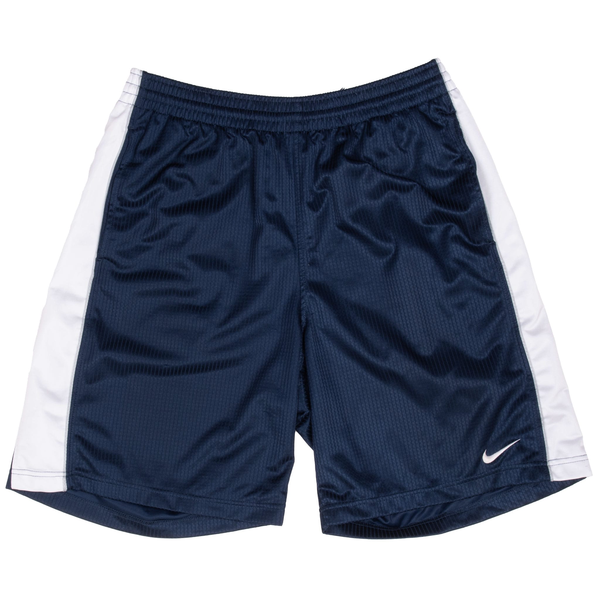 Vintage Nike Swoosh Blue And Blue Basketball Shorts 2000S Size Large