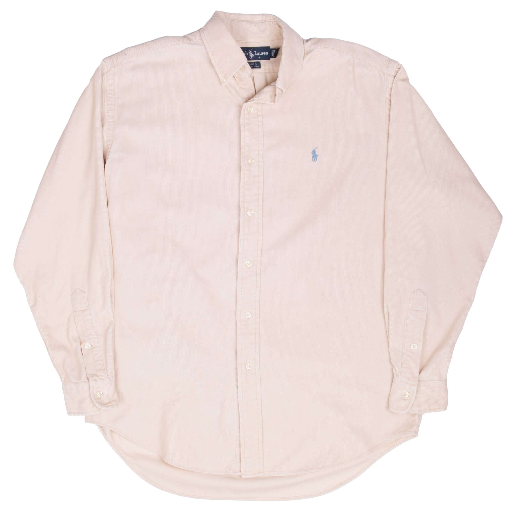 Vintage Ralph Lauren Beige Corduroy Shirt 1990S Size Small Made In USA