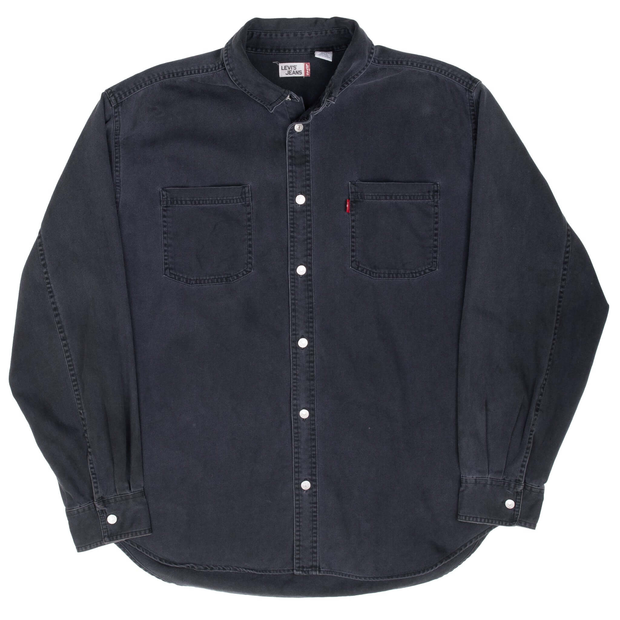 Vintage Levis Red Tab Denim Black Pocket Shirt 2000S Size XL