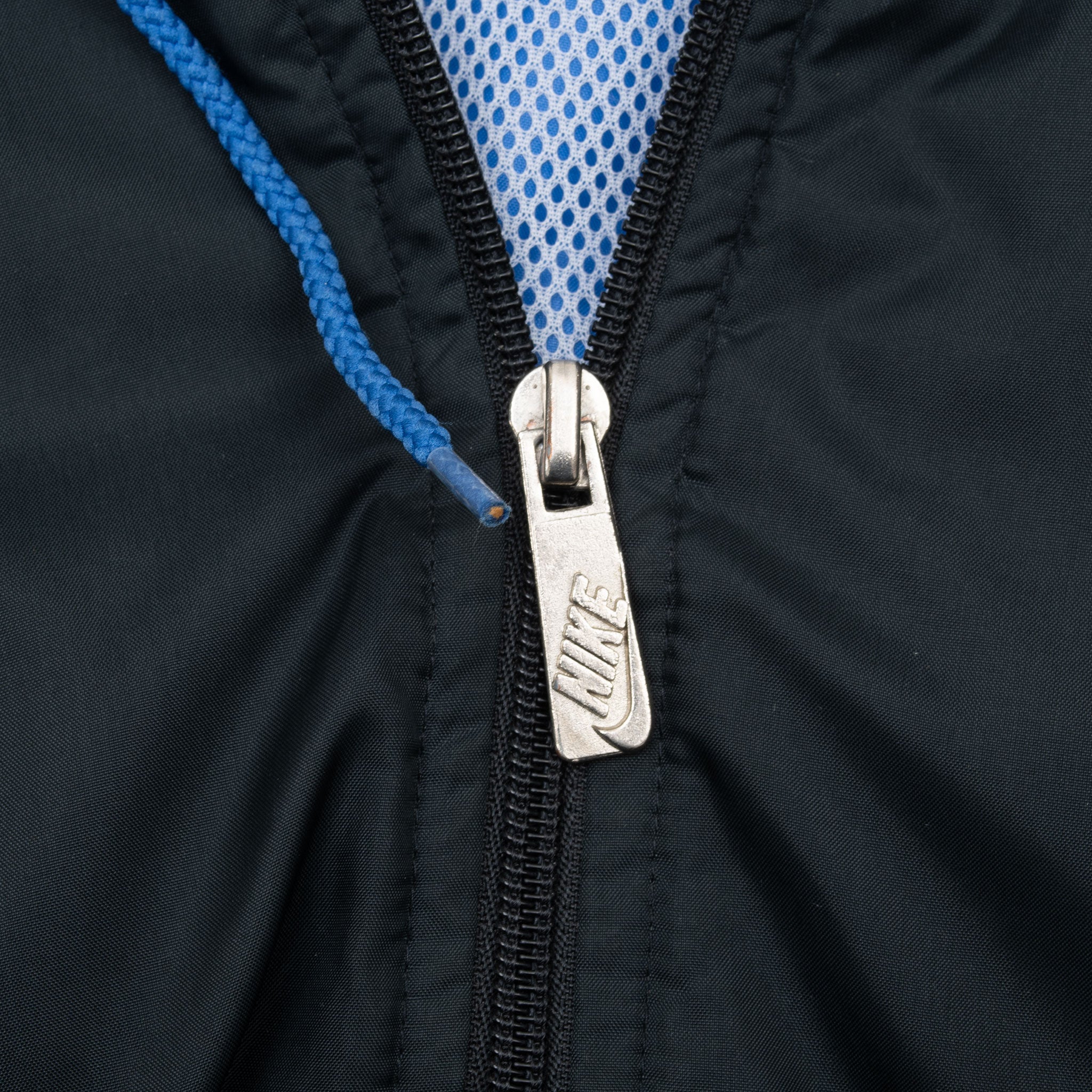 Vintage Nike Classic Swoosh Blue Windbreaker Jacket Late 1980S Size Large