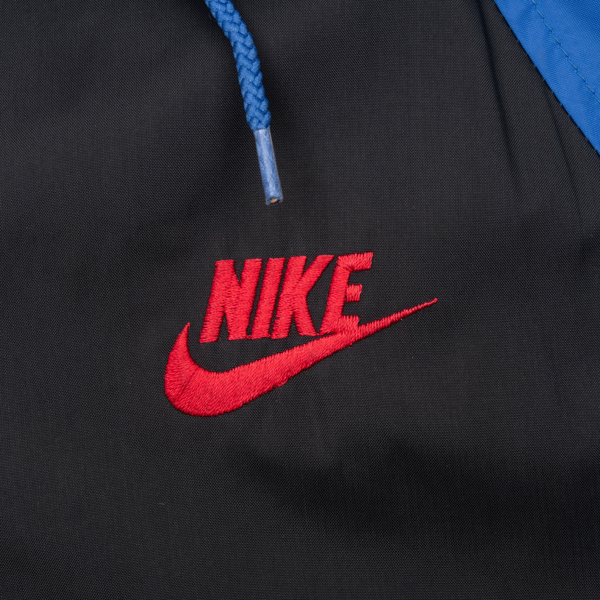 Vintage Nike Classic Swoosh Blue Windbreaker Jacket Late 1980S Size Large
