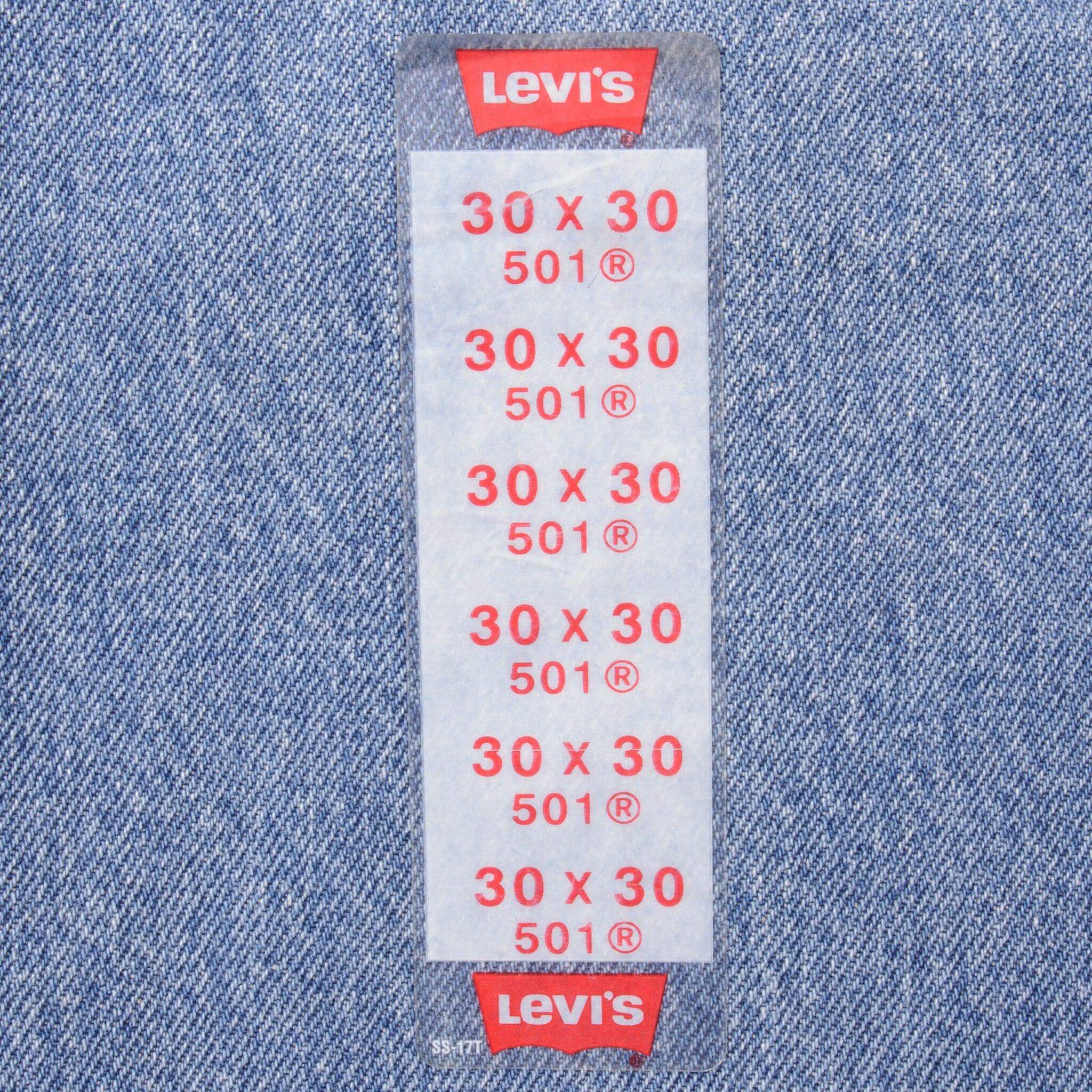 Beautiful Indigo Levis 501 Jeans 1993 Size on Tag 30X30 Back Button #553