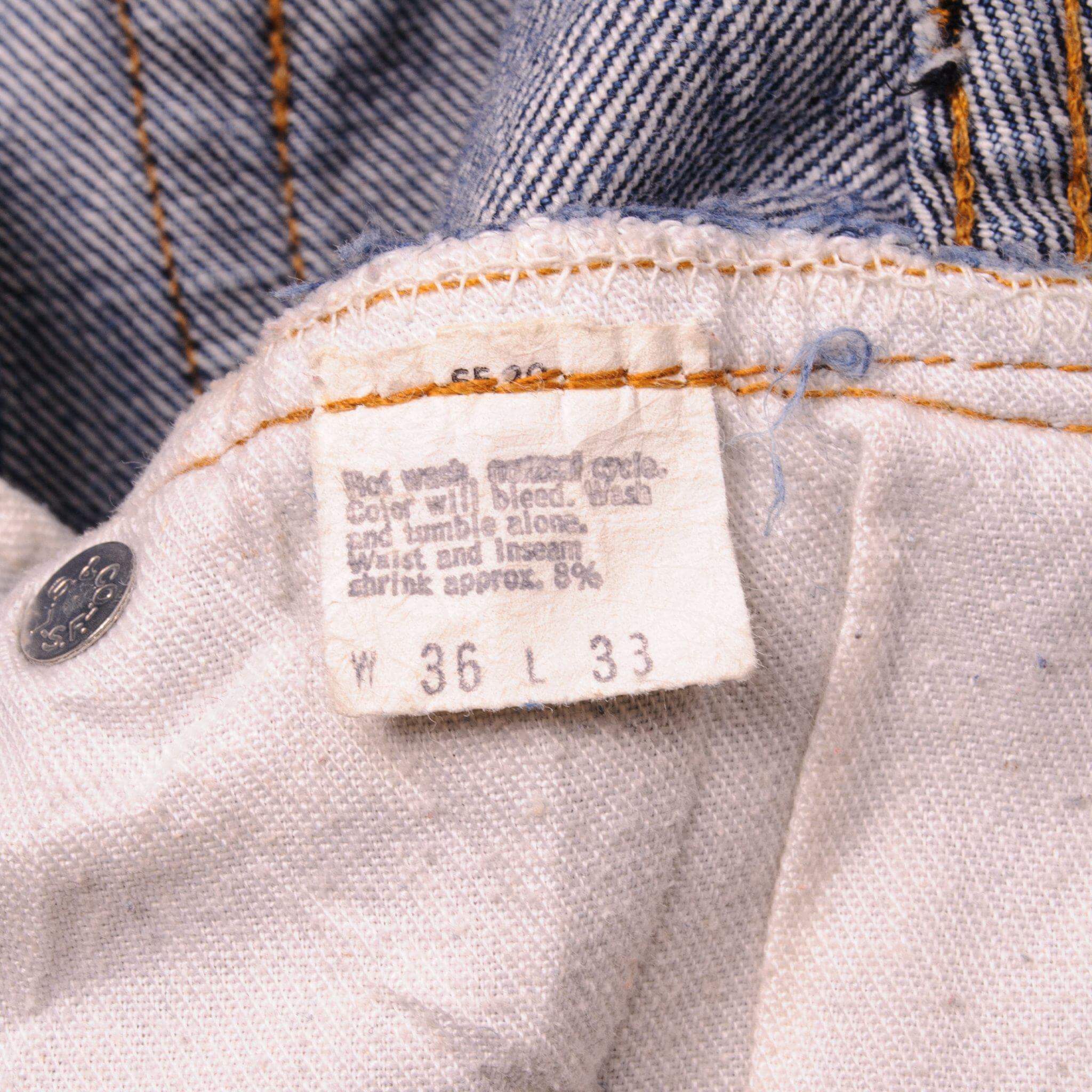 Vintage Label Tag Levi's 1970-1985 70s 80s 1970s 1980s