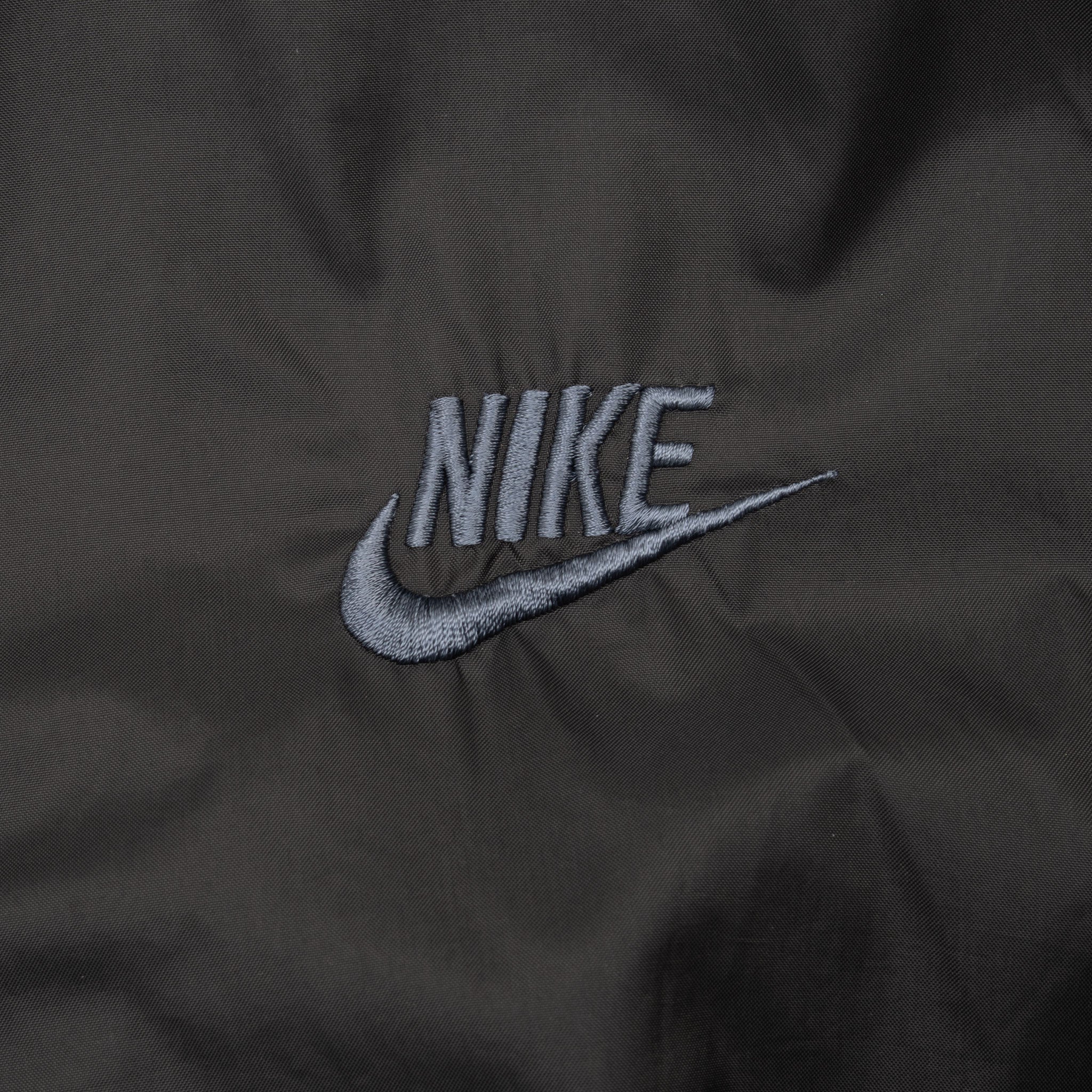 Vintage Nike Classic Swoosh Black Windbreaker Jacket 1990S Size Large
