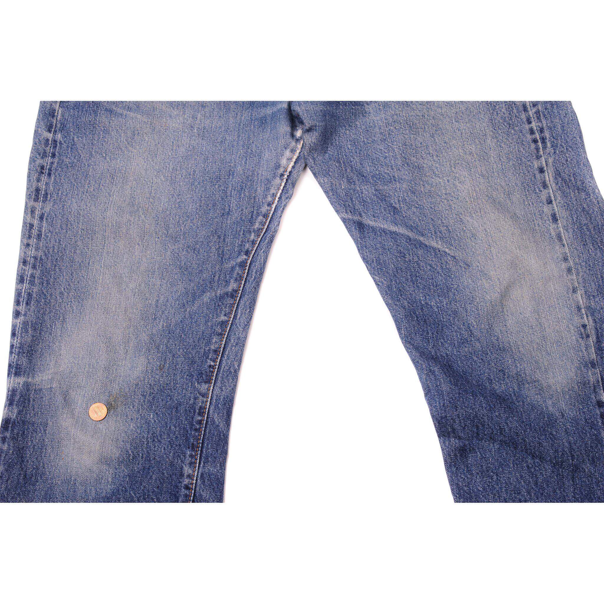 VINTAGE LEVIS 501 JEANS INDIGO 1970-1985 WITH SELVEDGE SIZE W35 L29 MADE IN USA