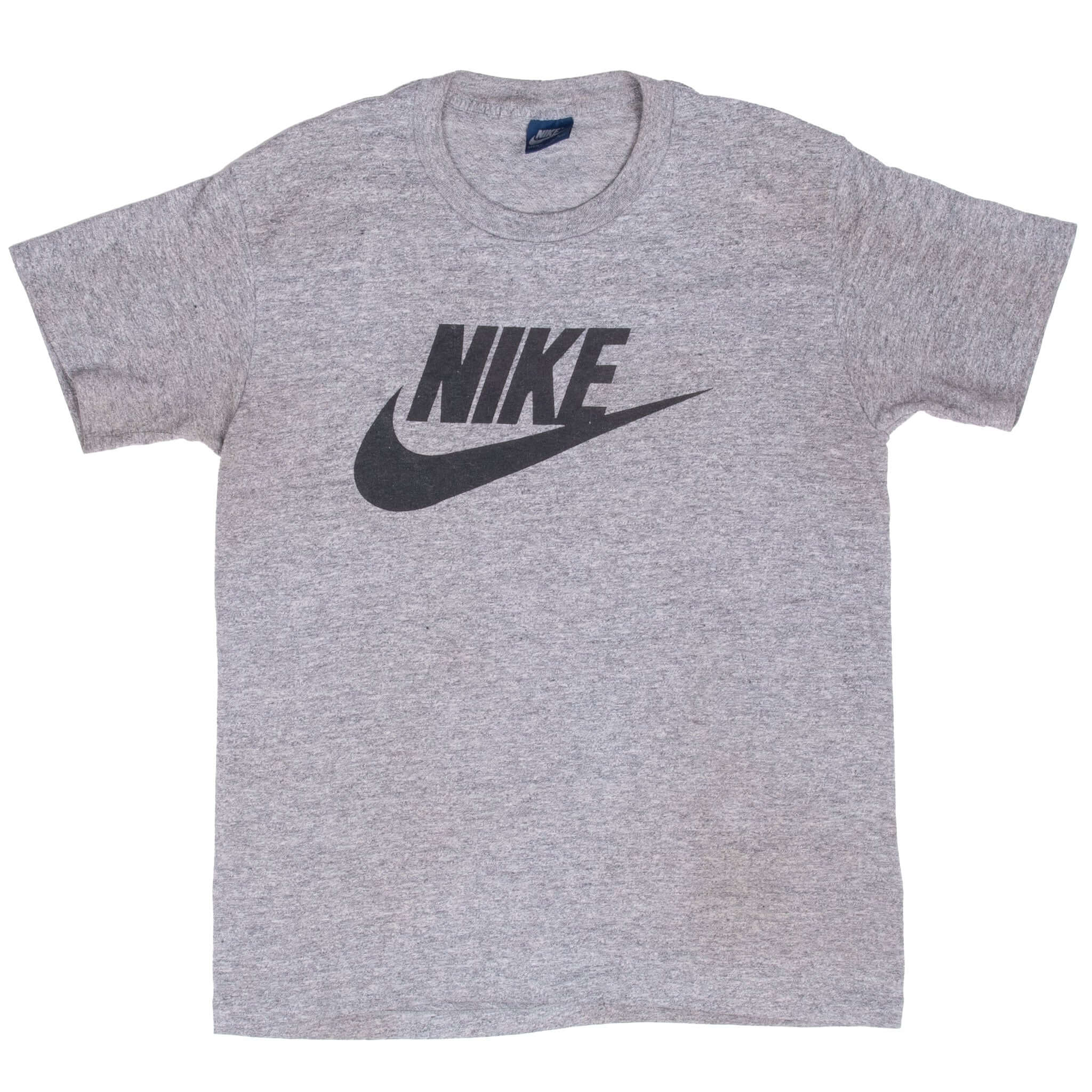 Vintage Nike Swoosh Grey Tee Shirt 1980S Medium Made In USA With Single Stitch Sleeves
Blue Label