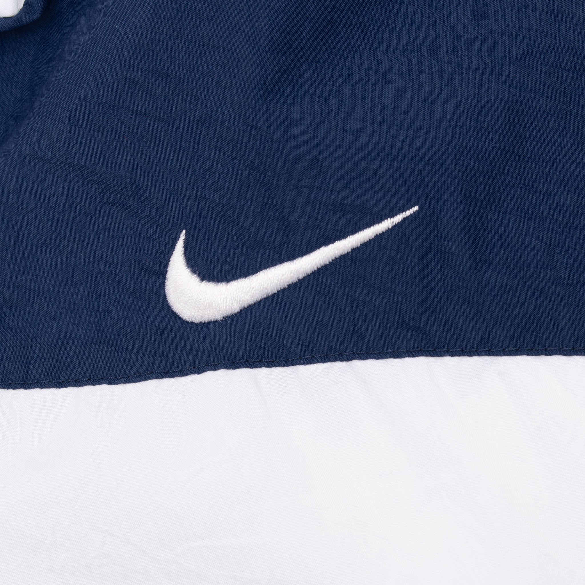 Vintage Nike Classic Swoosh Blue White Windbreaker Jacket 1990S Size Medium