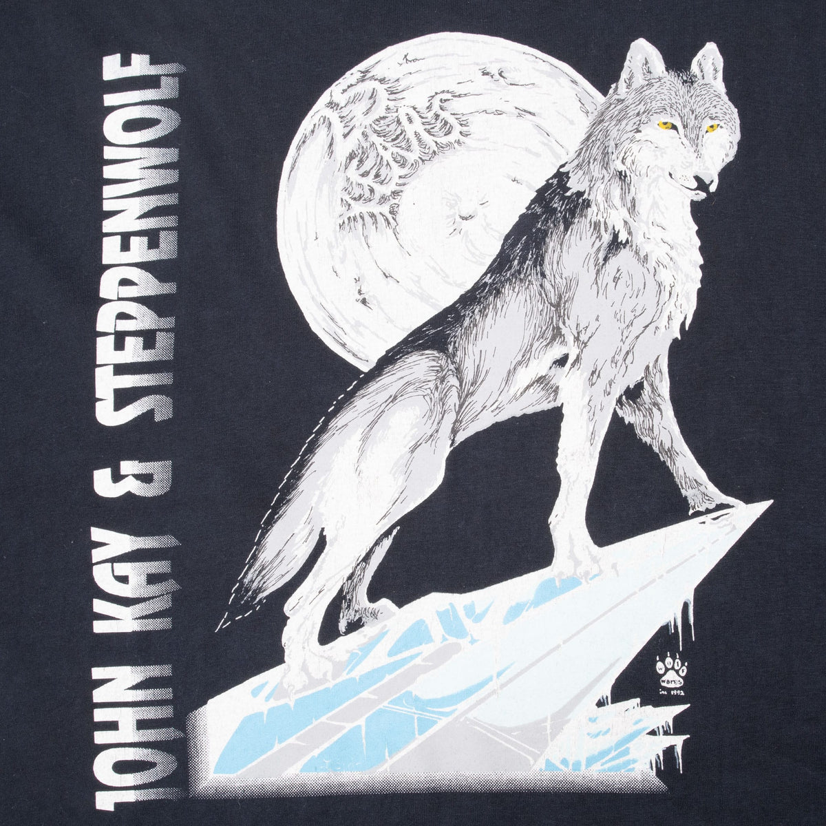 Vintage John Kay & Steppenwolf 25Th Anniversary Tour 1992 Tee Shirt Size Xl Made In Usa With Single Stitch Sleeves