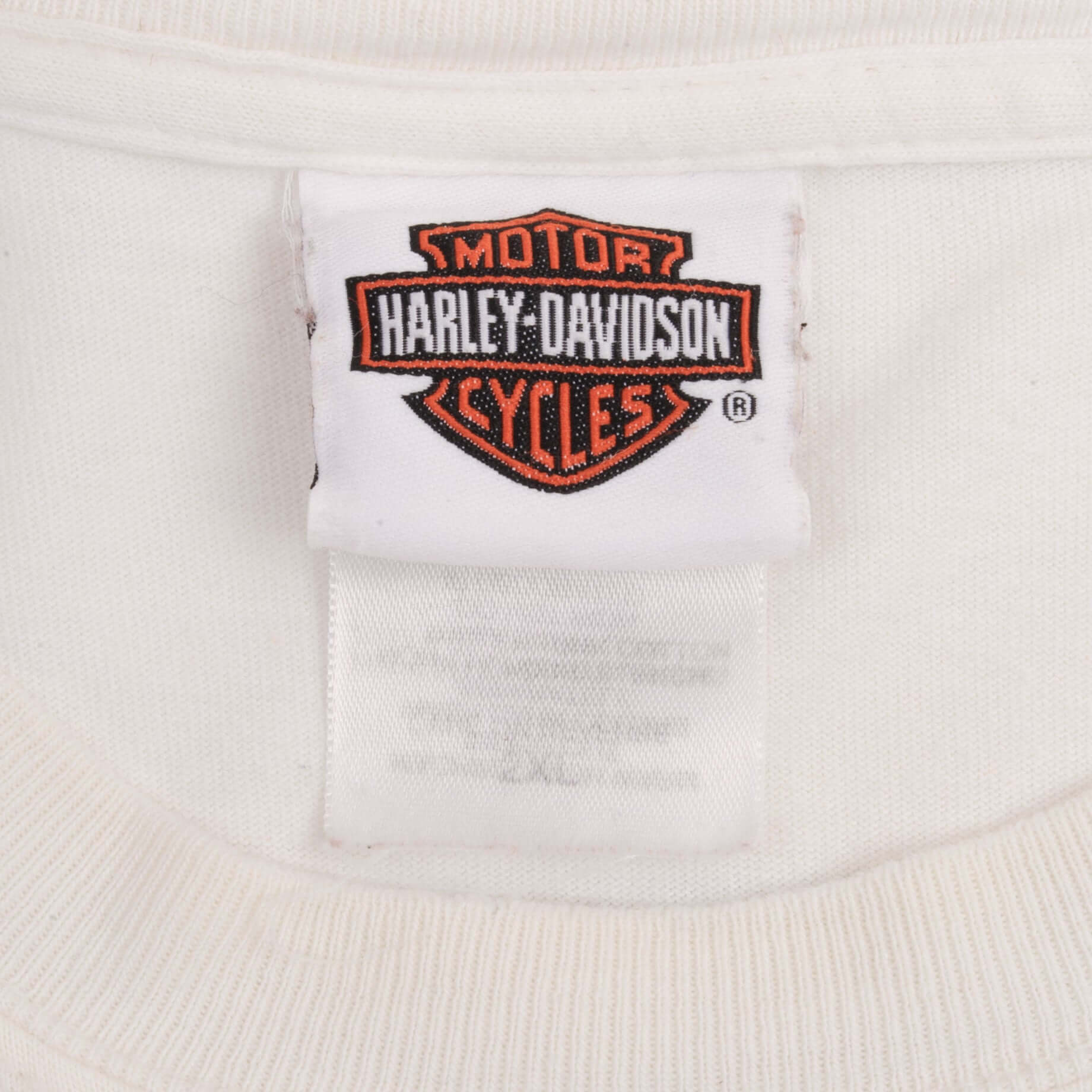 Vintage Harley Davidson Racing Long Sleeves White Tee Shirt Size XL