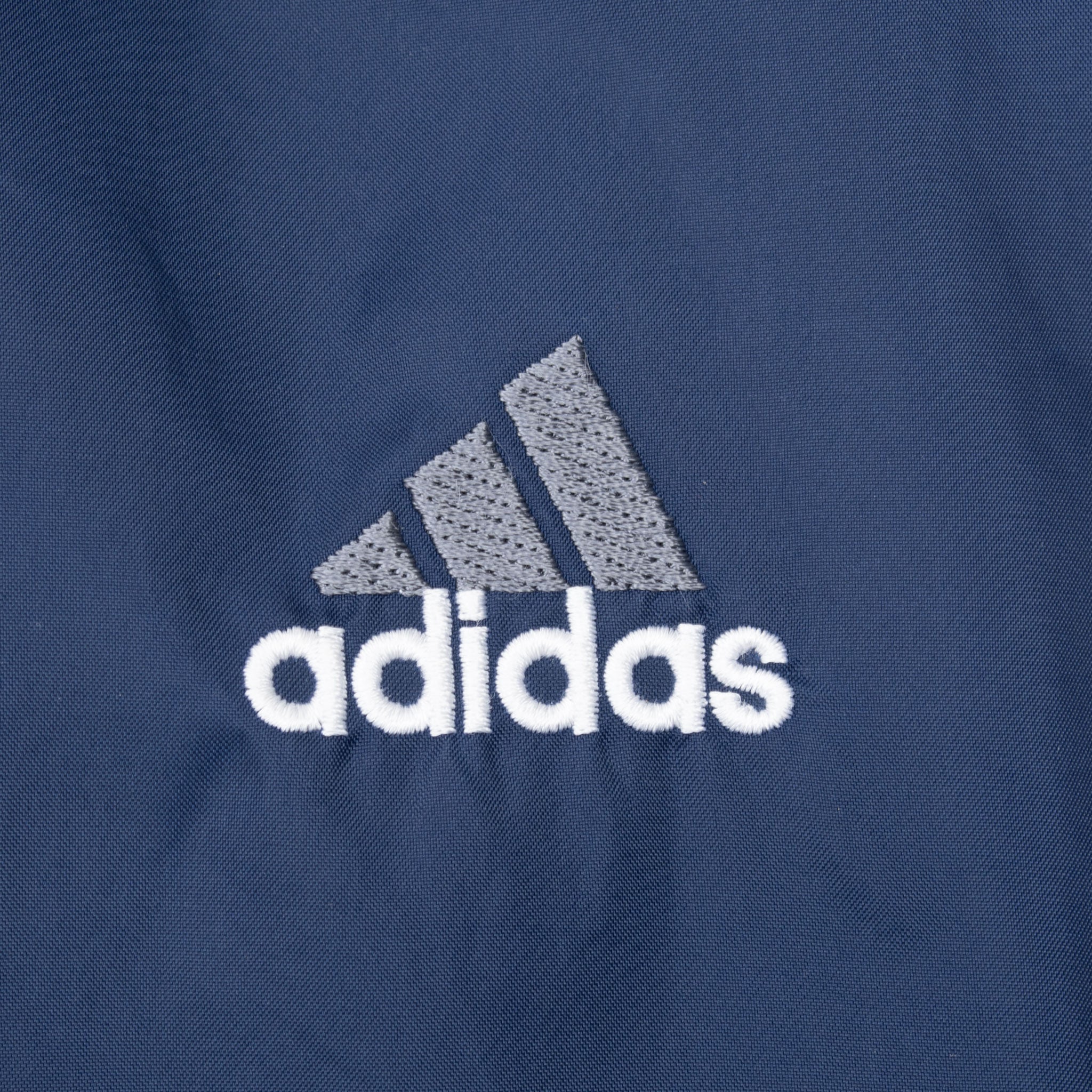 Vintage Adidas 3 Stripes Blue Windbreaker Jacket 1990S Size Xl