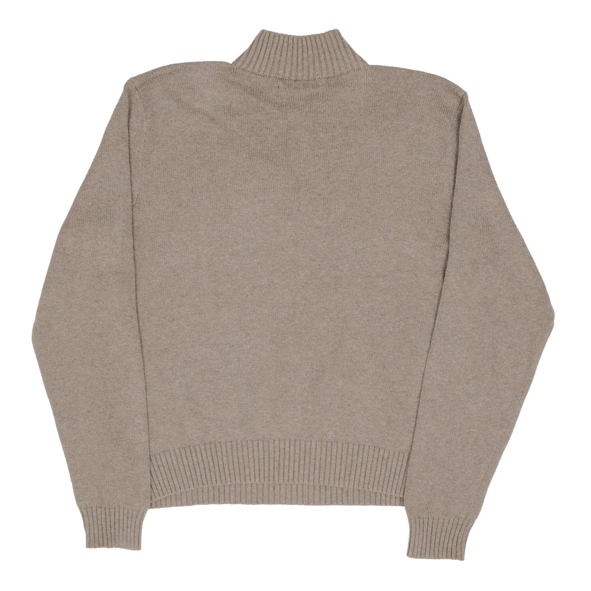 Vintage Polo Ralph Lauren Grey Knit Quarter 1/4 Zip Sweater 1990S Size XL