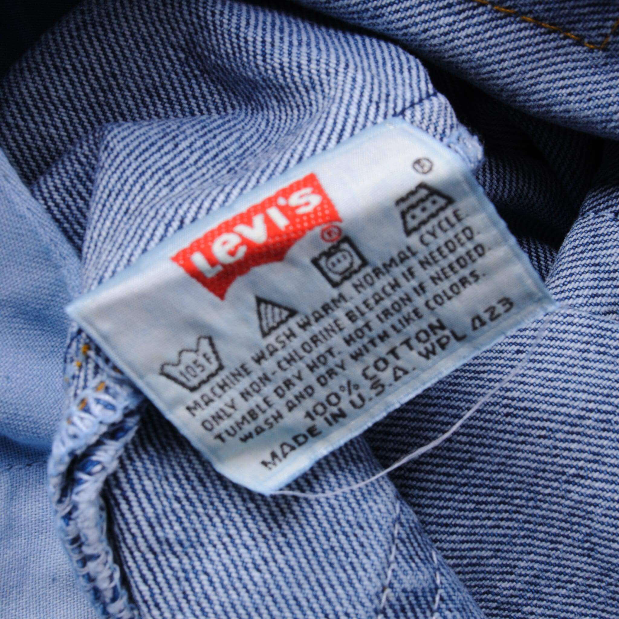 Beautiful Blue Levis 501 Jeans 1993 Size on Tag 30X32 Back Button #913