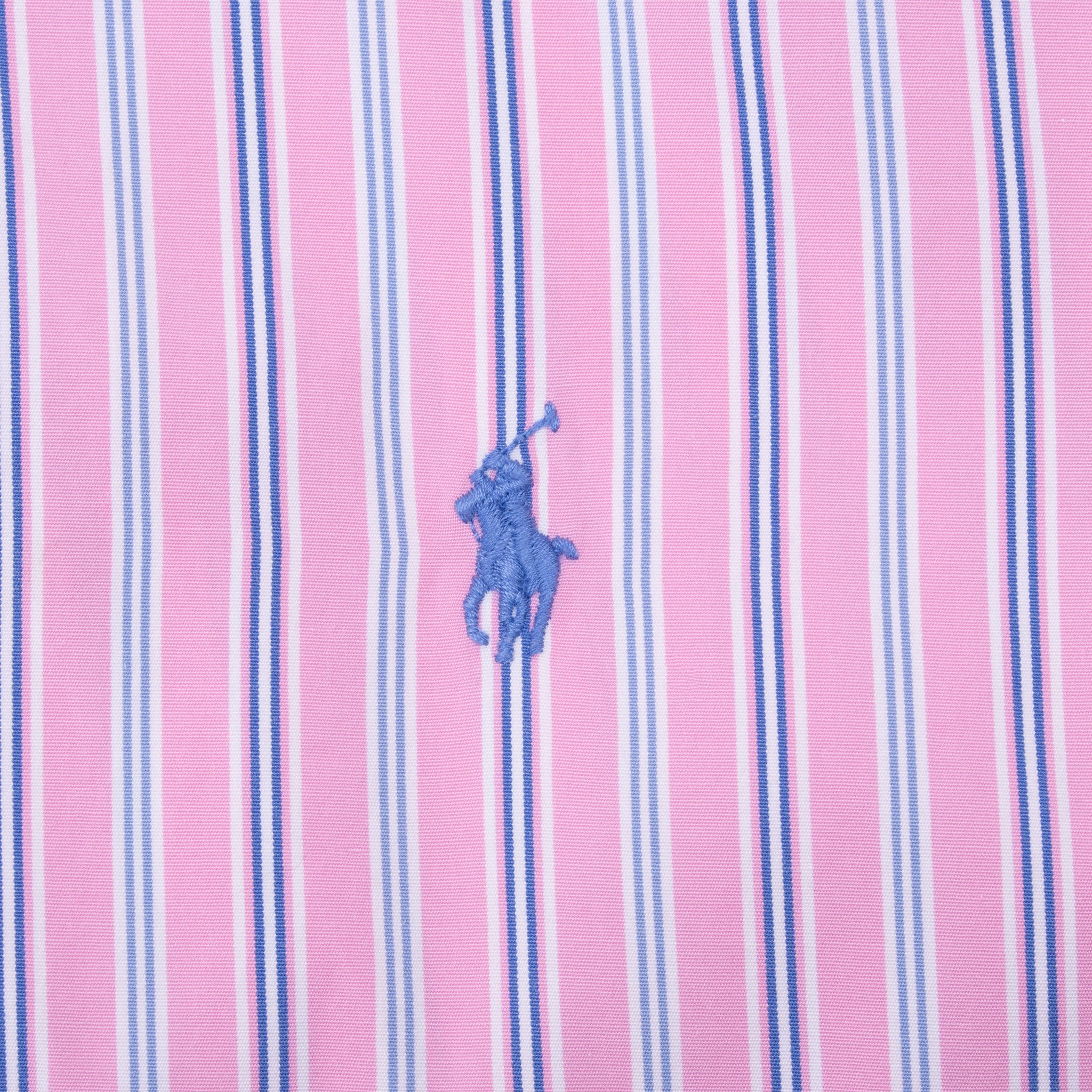 Vintage Ralph Lauren Classic Striped Pink Shirt 1990S Size XL