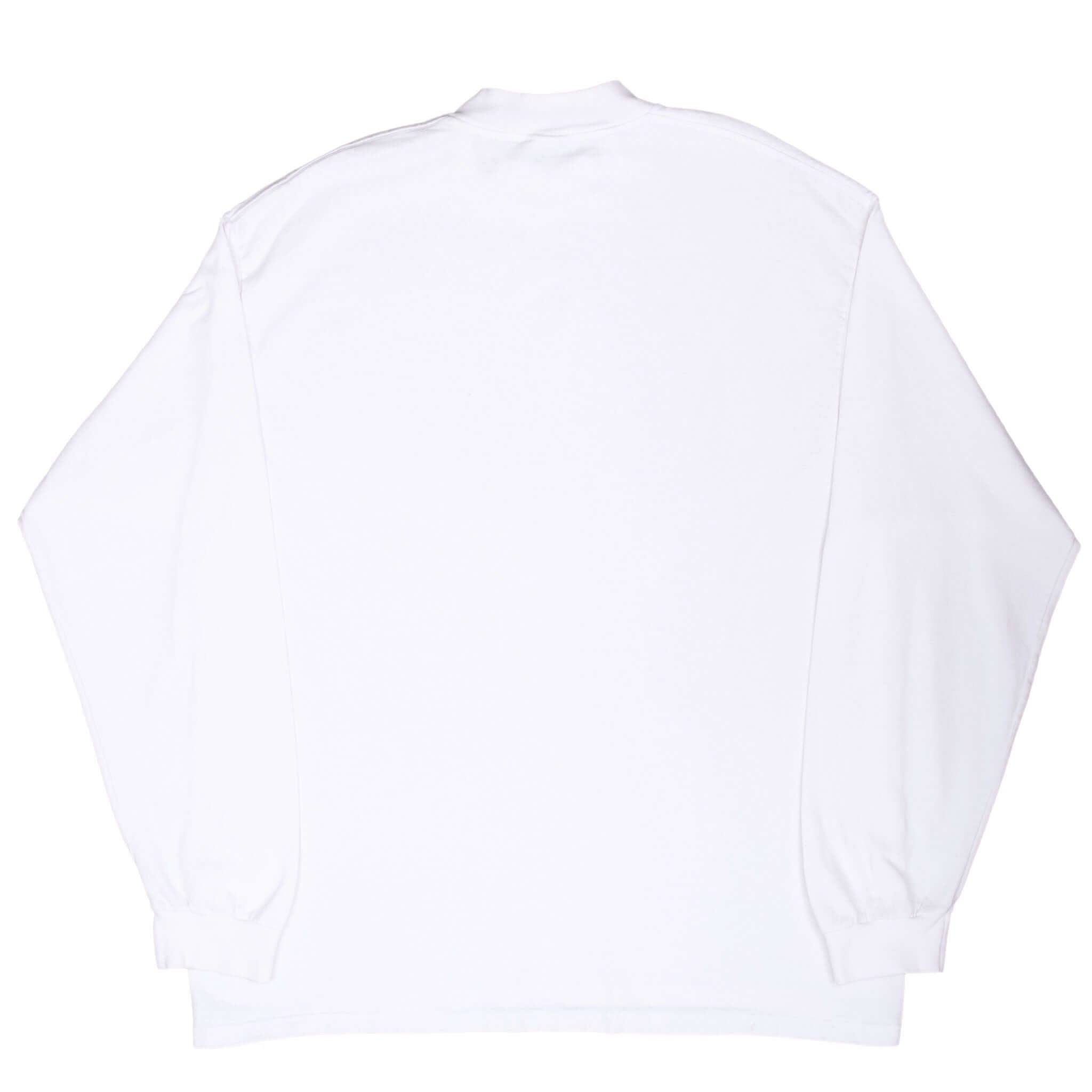 Vintage Nike Long Sleeve Turtle Neck White Tee Shirt 1990S Size XL Made In Usa