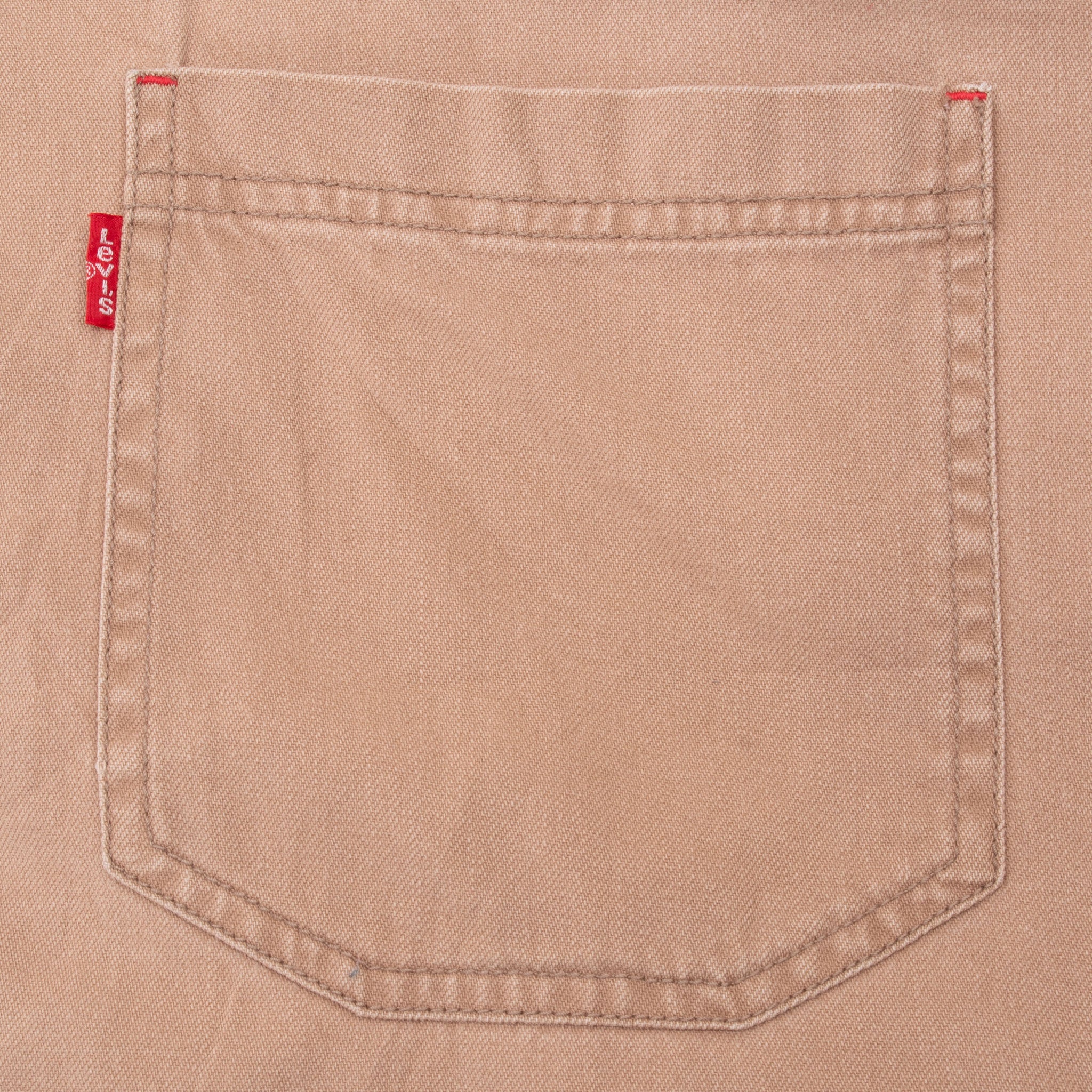 Vintage Levis Pocket Brown Denim Shirt 1990S Size XL