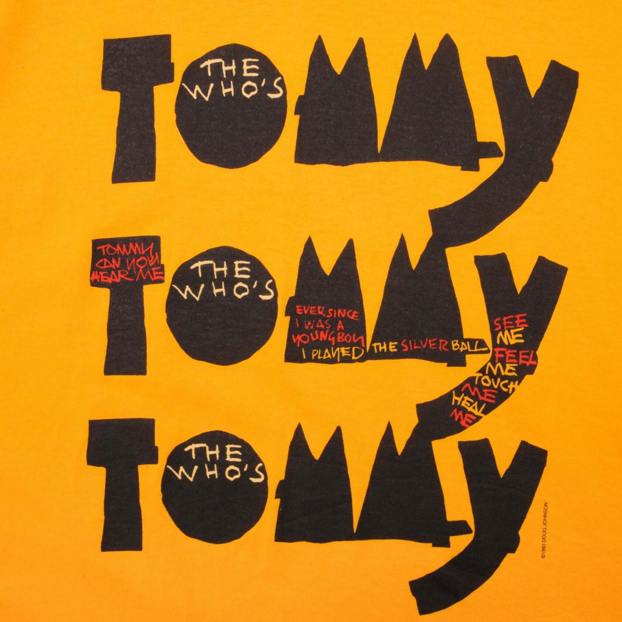 Vintage The Who's Tee Shirt 1993 Size Large Made In USA See me Feel me Touch me Heal me