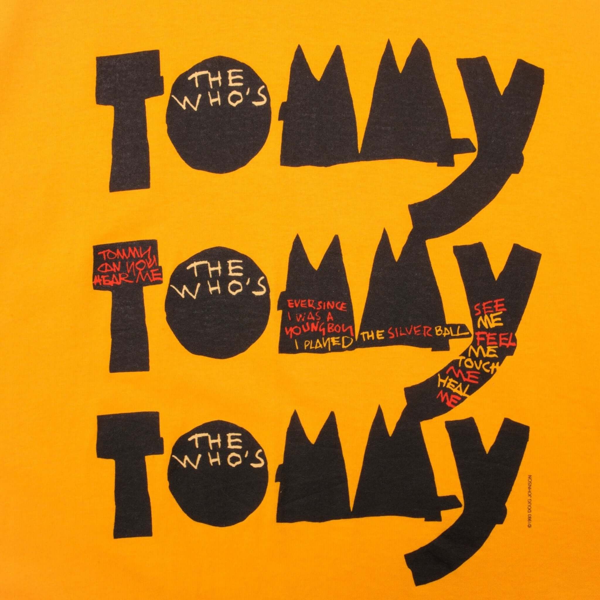 VINTAGE THE WHO TOMMY TEE SHIRT 1993 SIZE LARGE MADE IN USA