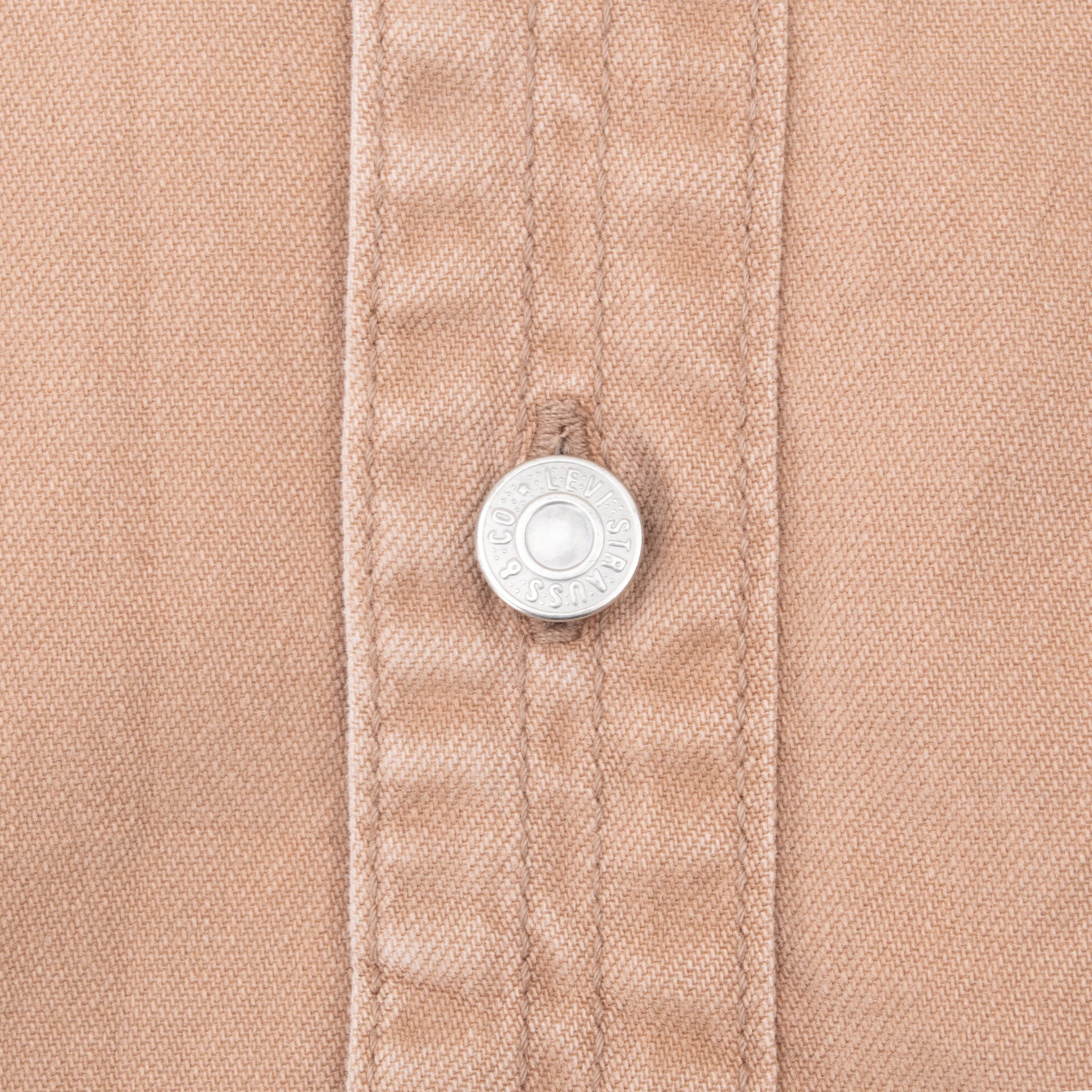 Vintage Levis Pocket Brown Denim Shirt 1990S Size XL