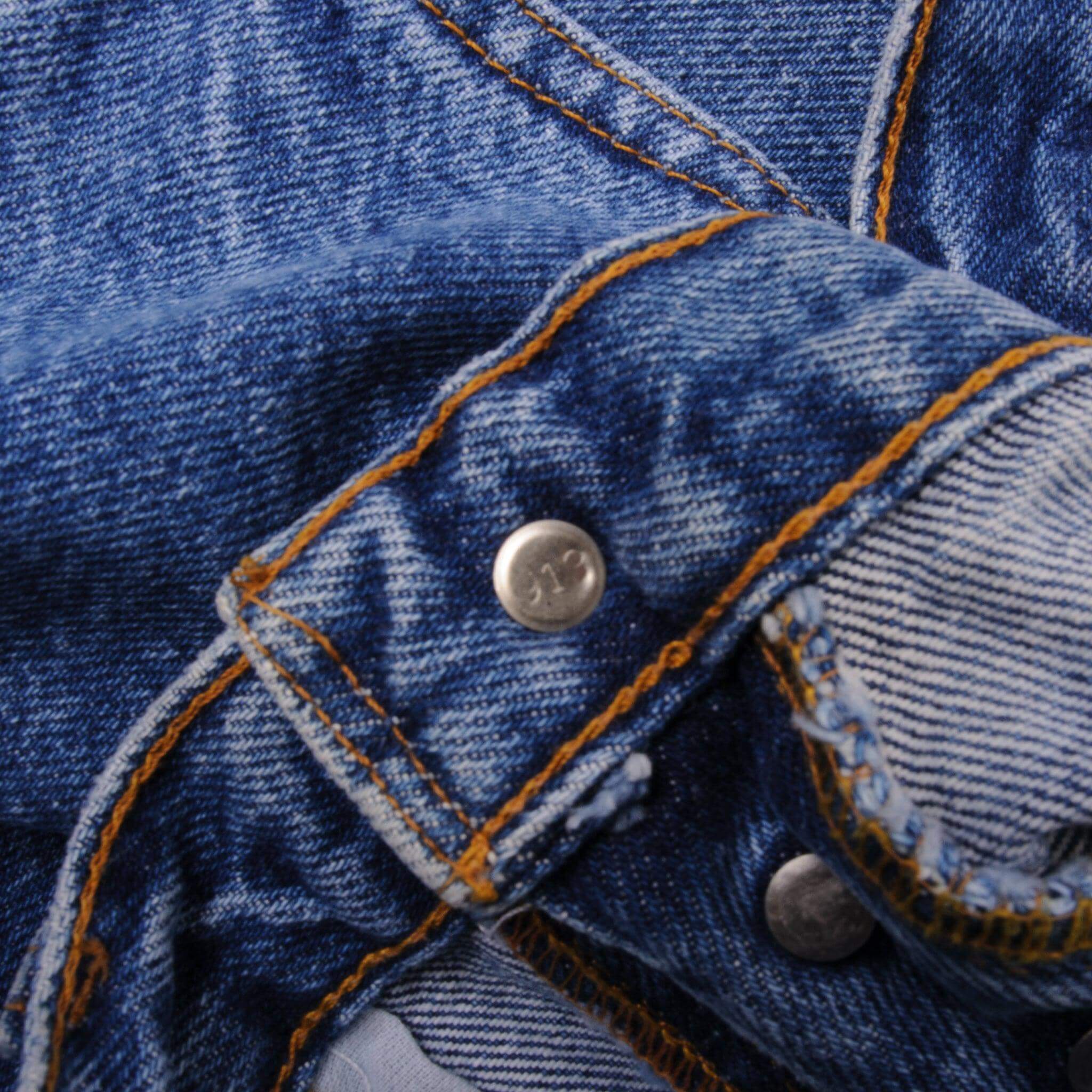 Beautiful Blue Levis 501 Jeans 1993 Size on Tag 38X32 Back Button #913