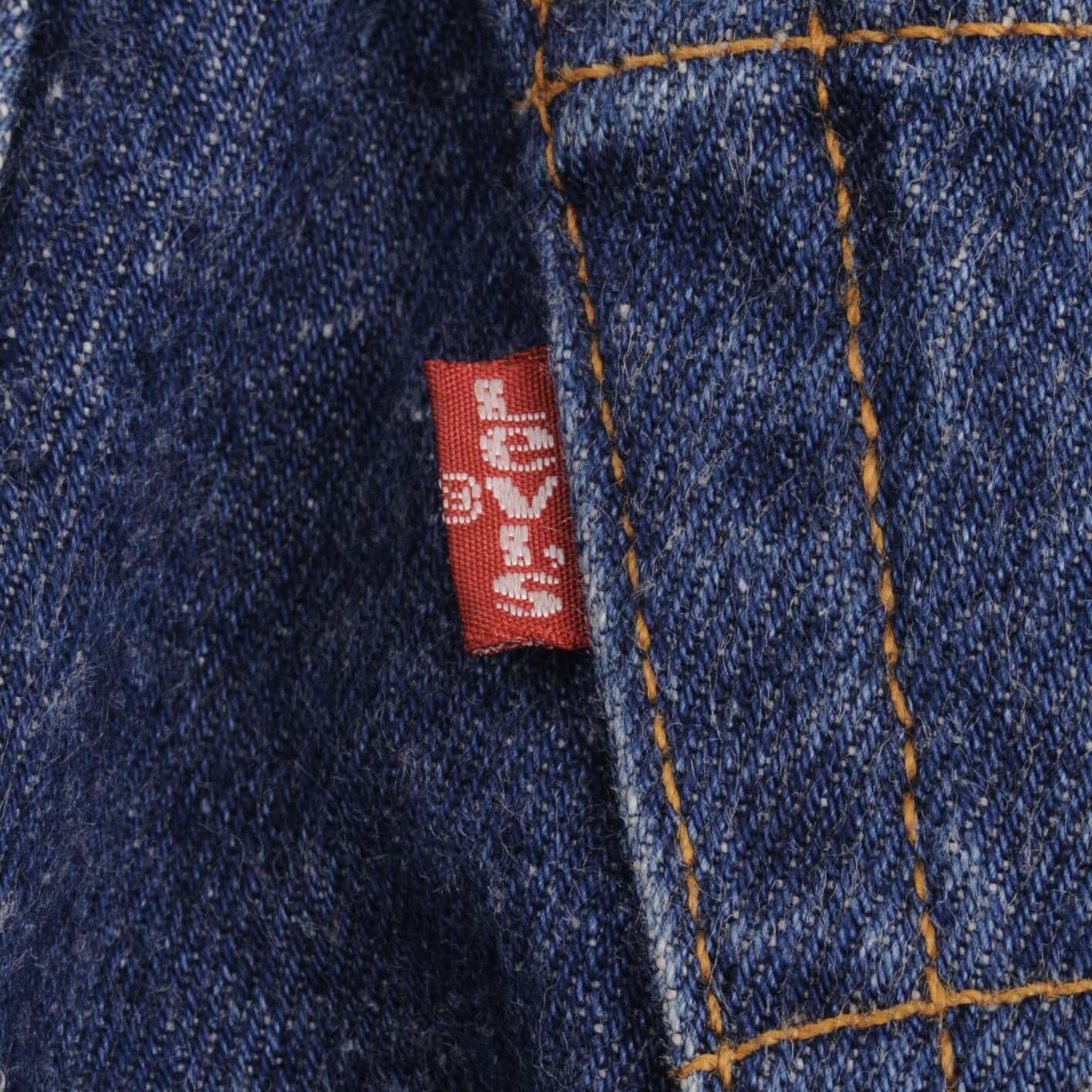 Beautiful Indigo Levis 501 Jeans 1990S Made in USA with very dark wash Size on Tag 33X33 Actual Size 33X31 Back Button #524